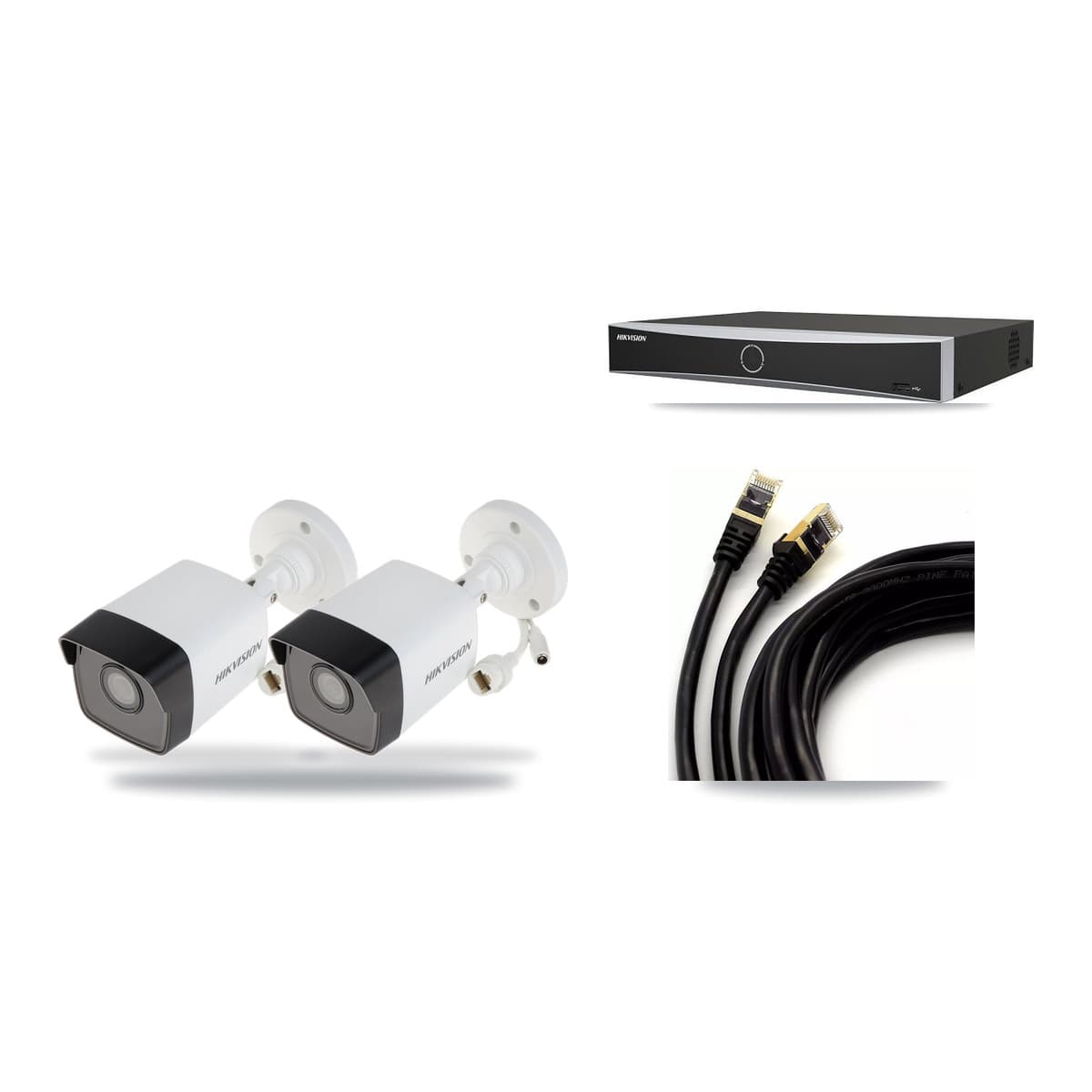 Hikvision 4-Channel 5MP CCTV Kit — 2 DS-2CD1053G0 Bullet Cameras + 3TB Recording - Image 1