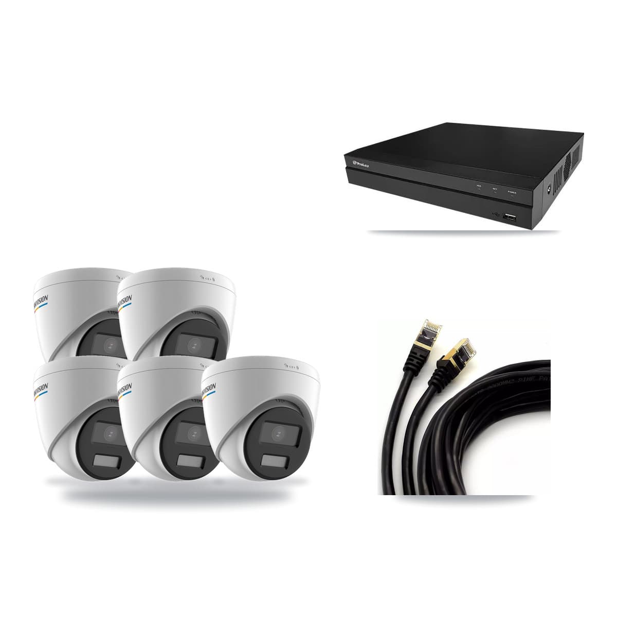 Hikvision & Prolux 8-Channel 2MP CCTV Kit — 5 Turret Cameras + 3TB Recording - Image 1