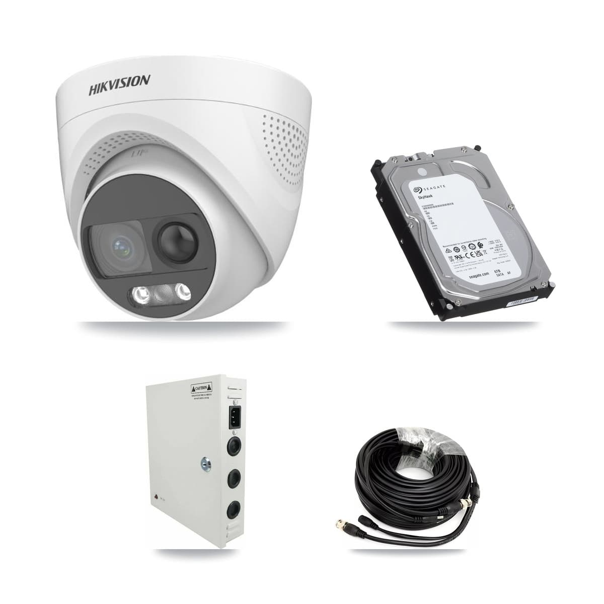 Hikvision 32-Channel 5MP CCTV Kit — 17 DS-2CE72KF3T Turret Cameras + 3× 6TB Recording (IDS-7332HUHI Recorder)