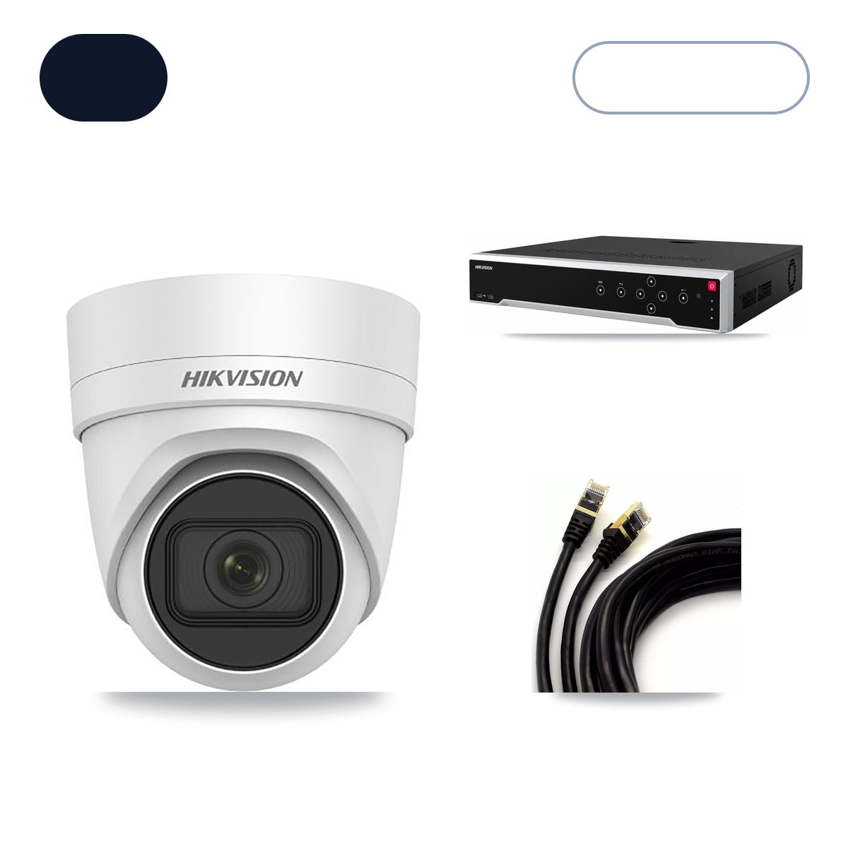 Hikvision DS-7732NI-M4/24P 32-Channel NVR CCTV Kit — 4× DS-2CD2H83G0-IZS-2.8-12MM 4K Cameras + 14TB HDD