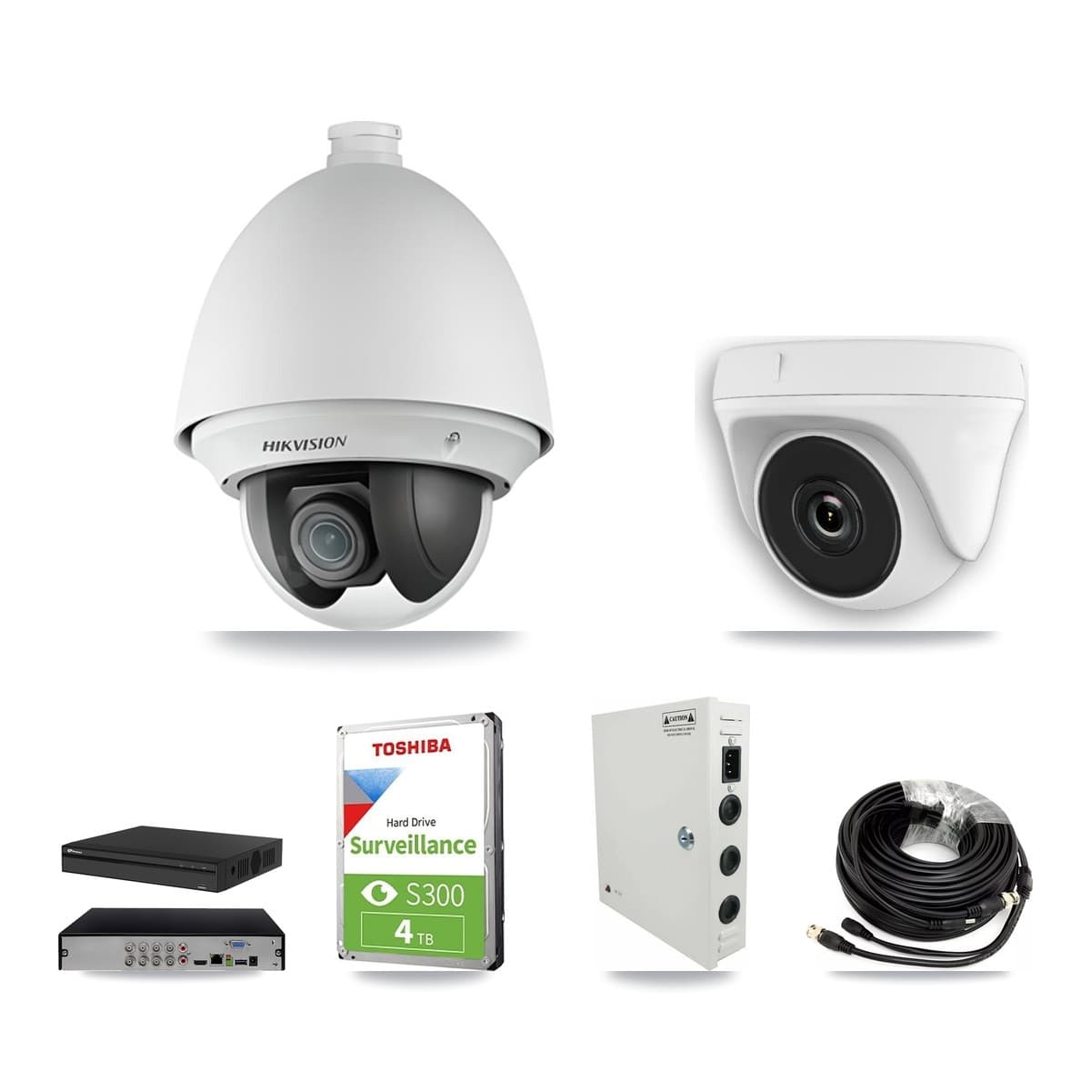Hikvision & Prolux 8-Channel 2MP CCTV Kit — 3 PTZ + 3 Dome Cameras + 4TB Recording