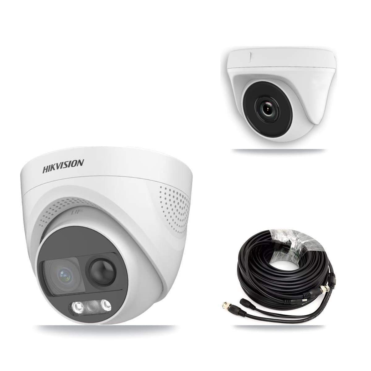 Hikvision & Prolux 8-Channel 2MP – 5MP CCTV Kit — 2 DS-2CE72KF3T 5MP Turret + 1 White HDT-2MP-N20W 2MP Dome Cameras + 3TB Recording (PXD-5208AN Recorder)