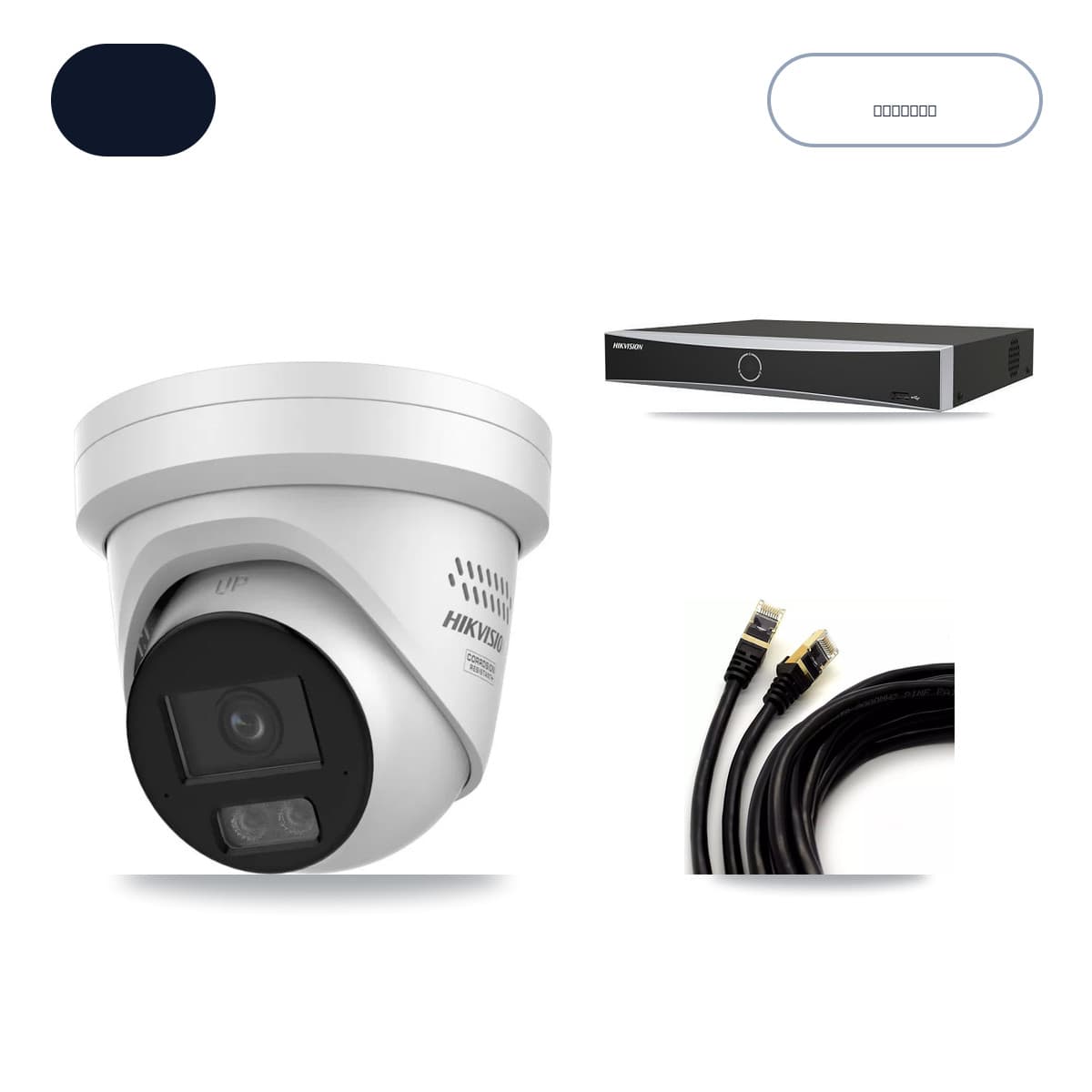 Hikvision 4-Channel 4MP CCTV Kit — 2 DS-2CD2347G3 Turret Cameras + 3TB Recording
