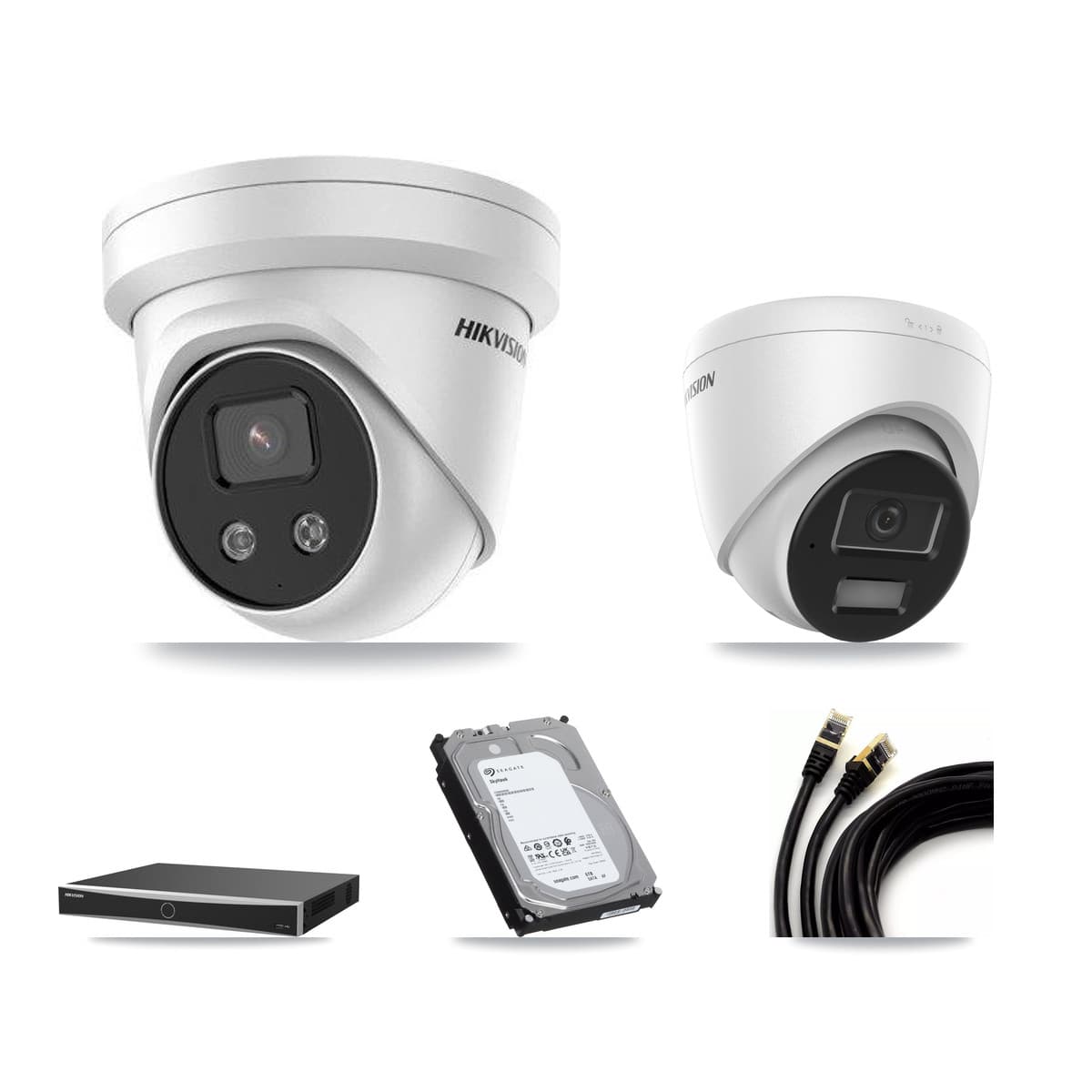 Hikvision 16-Channel 4MP – 5MP CCTV Kit — 1 4MP + 3 5MP Turret Cameras + 6TB Recording