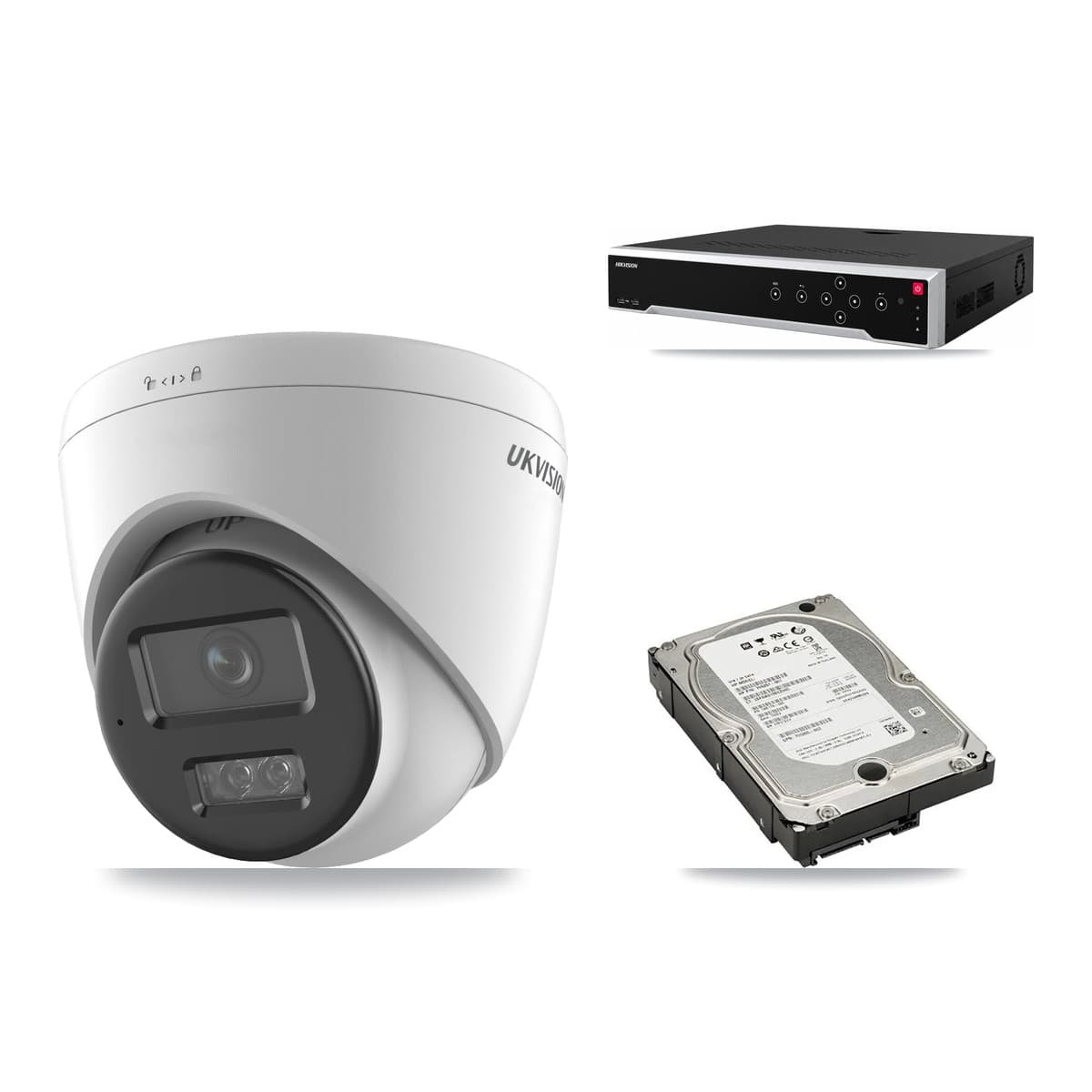 Hikvision 32-Channel 3K CCTV Kit — 20 UKVISION Cameras + 12TB Recording (DS-7732NI-M4 Recorder)