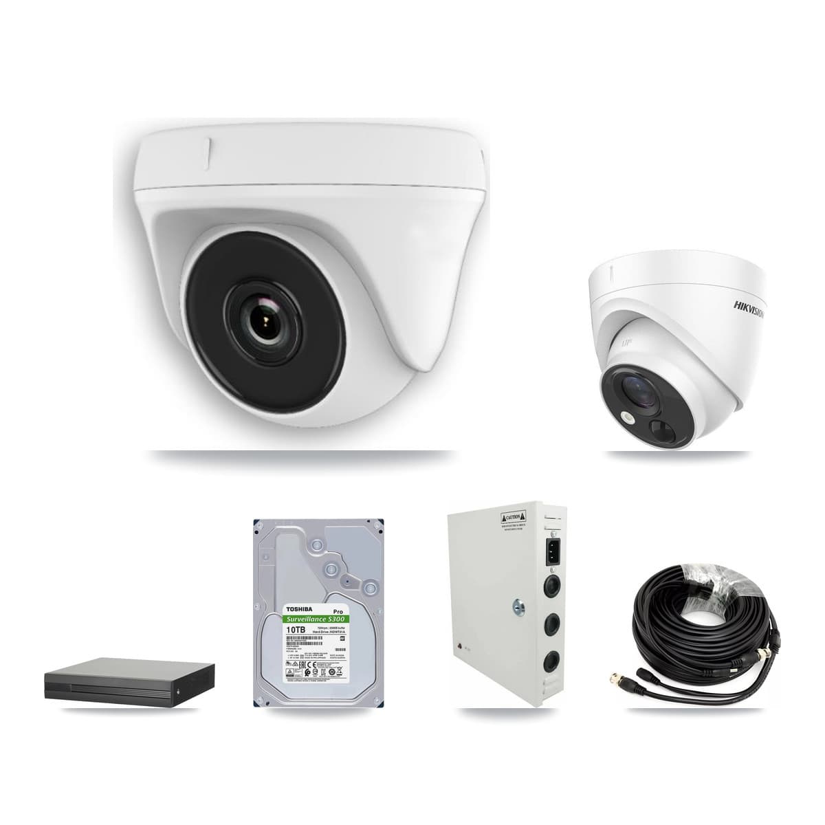 Hikvision 16-Channel 2MP – 5MP CCTV Kit — 4 5MP Turret + 10 2MP Dome Cameras + 10TB Recording - Image 1