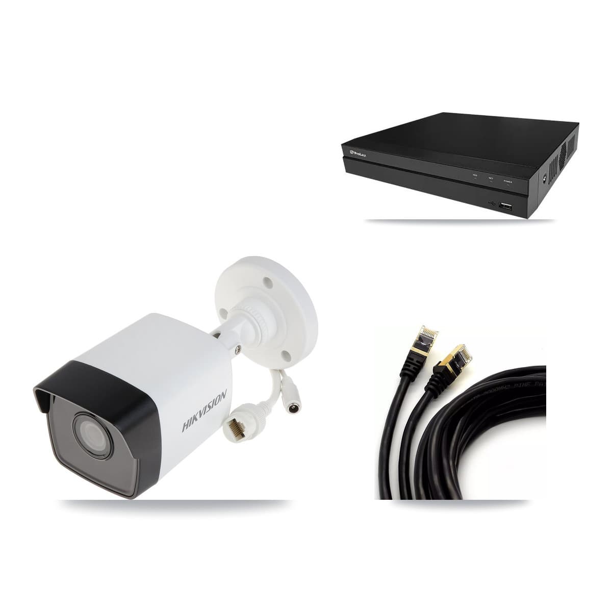 Hikvision & Prolux 8-Channel 5MP CCTV Kit — 2 DS-2CD1053G0 Bullet Cameras + 3TB Recording
