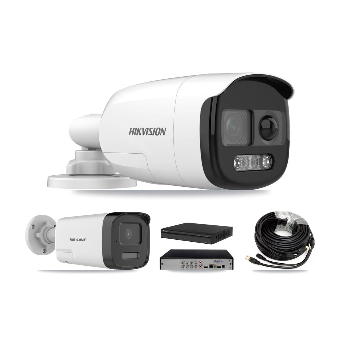 Hikvision & Prolux 8-Channel 5MP CCTV Kit — 1 DS-2CE12KF3T + 1 DS-2CE17K0T Bullet Cameras + 3TB Recording (PXD-5108HS Recorder)