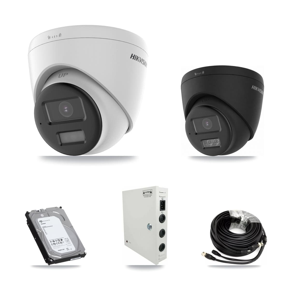 Hikvision 32-Channel 5MP – 4K CCTV Kit — 12 DS-2CE78K0T-LPTS 5MP + 6 Black DS-2CE78U0T-LTS-BLACK 4K Turret Cameras + 3× 6TB Recording (IDS-7332HUHI-M4/S Recorder) - Image 1