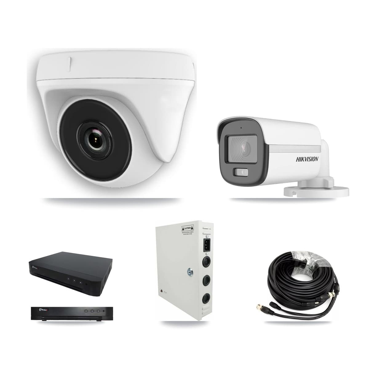 Hikvision & Prolux 16-Channel 2MP – 5MP CCTV Kit — 1 5MP Bullet + 9 2MP Dome Cameras + 8TB Recording