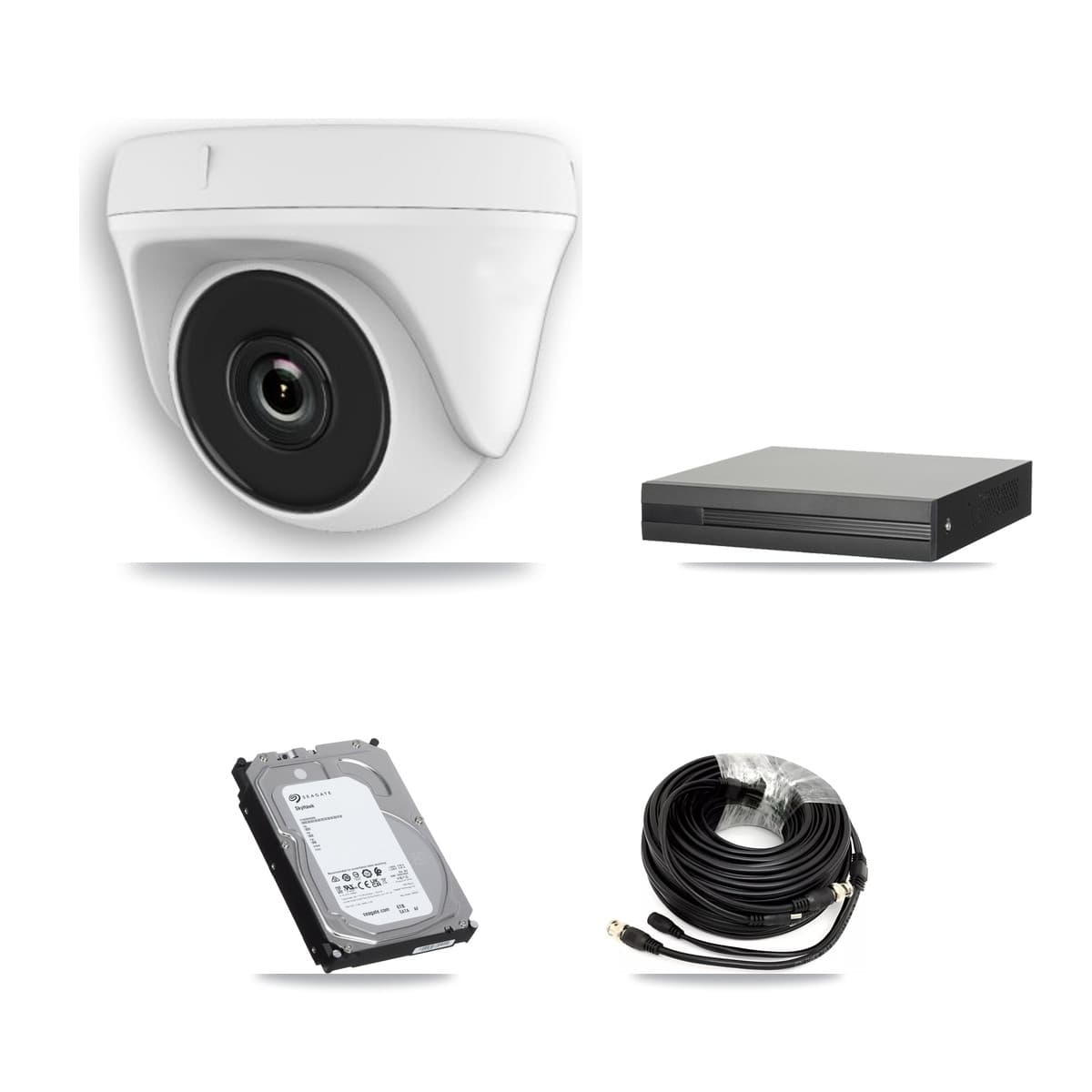 16-Channel 2MP CCTV Kit — 8 Dome Cameras + 6TB Recording
