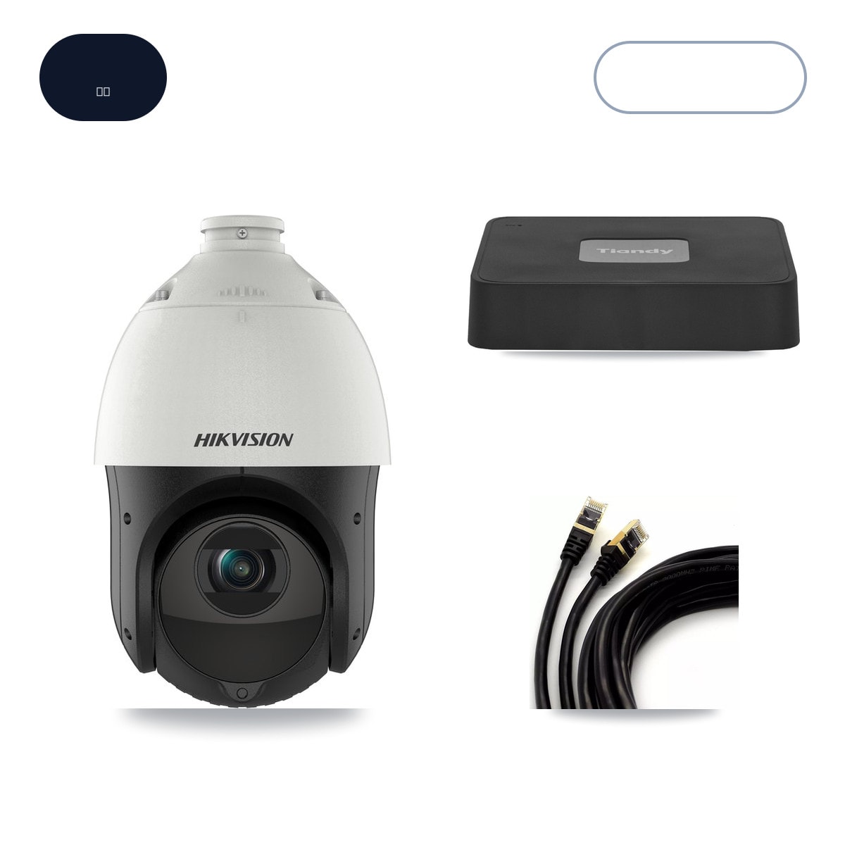 Tiandy TC-R3104-4CH-6MP-POE 4-Channel NVR CCTV Kit — 4× Hikvision DS-2DE4425IW-DE 4MP Cameras + 6TB HDD - Image 1