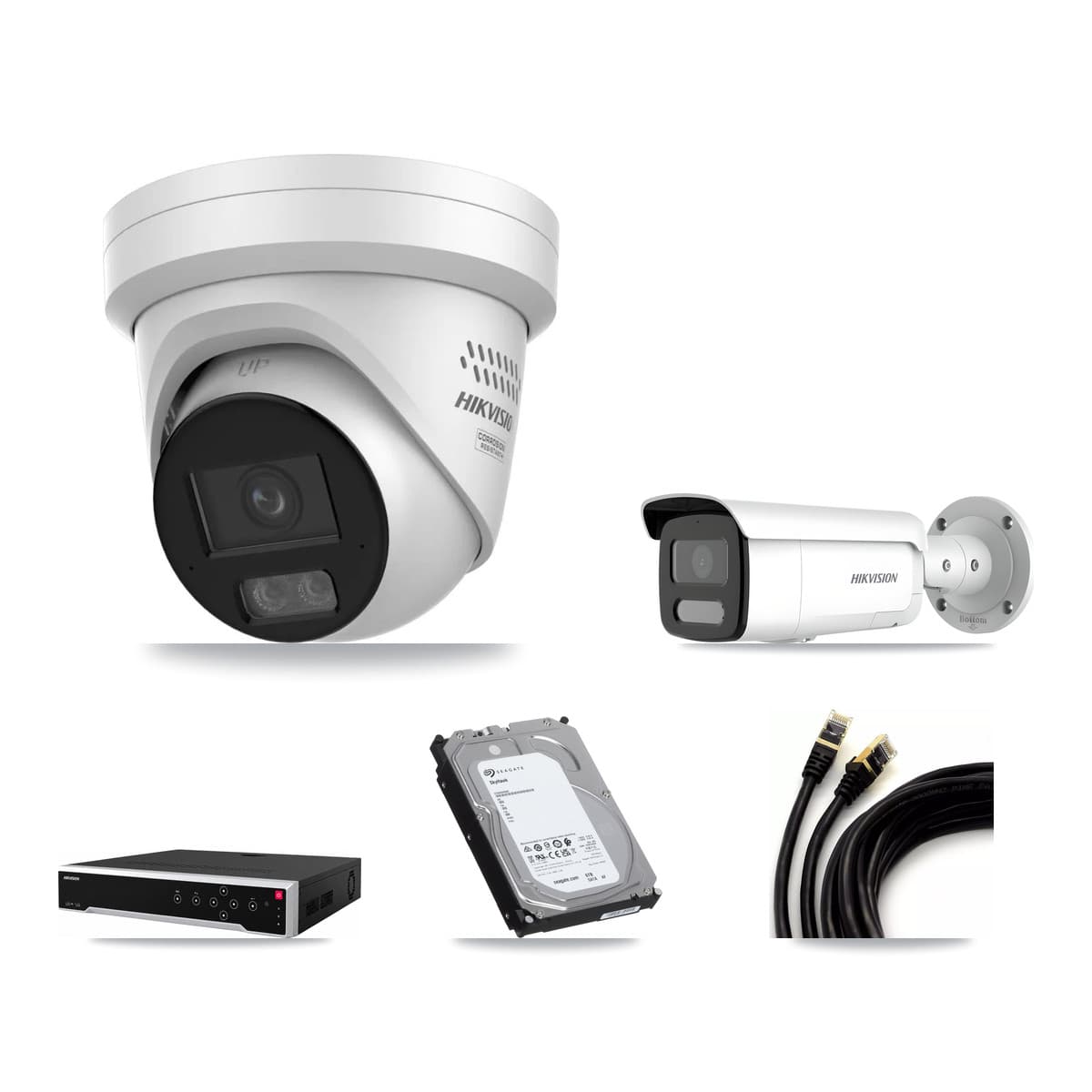Hikvision 32-Channel 4MP CCTV Kit — 8 Turret + 8 Bullet Cameras + 3× 6TB Recording