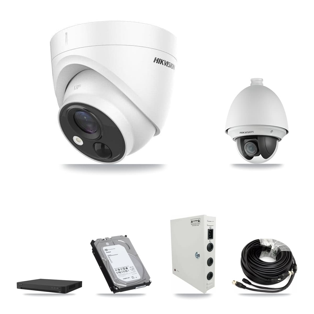 Hikvision 32-Channel 2MP – 5MP CCTV Kit — 1 DS-2AE4225T 2MP PTZ + 17 DS-2CE71H0T 5MP Turret Cameras + 6TB Recording - Image 1