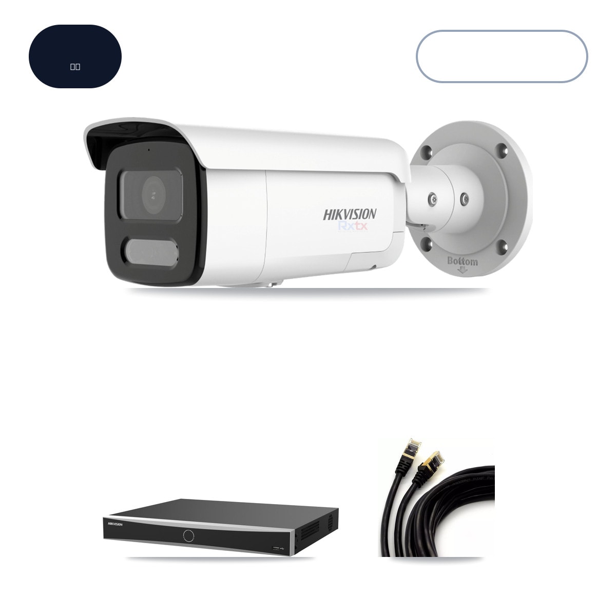 Hikvision DS-7616NXI-K2/16P(E) 16-Channel NVR CCTV Kit — 8× DS-2CD2T87G2H-LISU/SL-2.8MM-W 4K Cameras + 14TB HDD