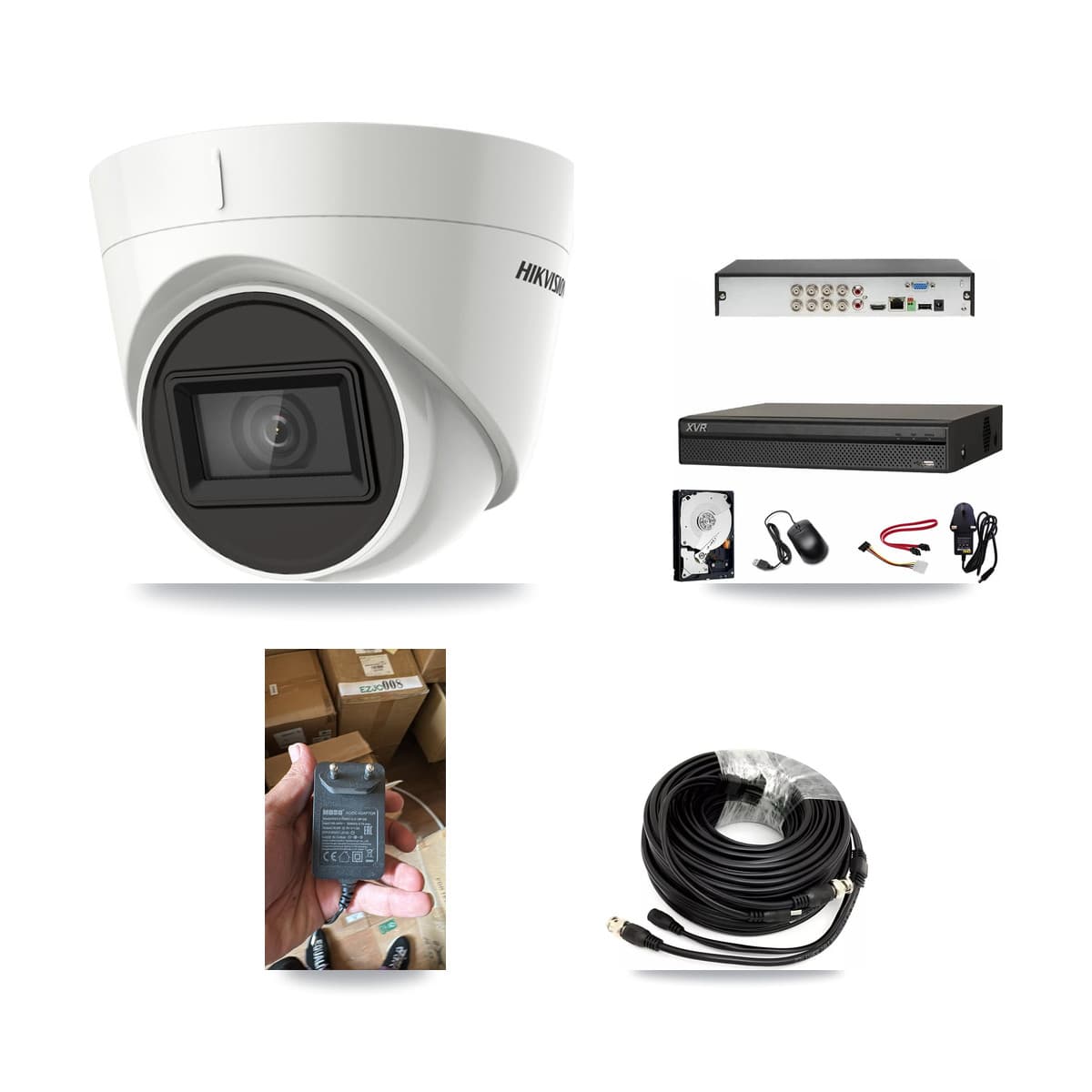 Hikvision & Dahua 8-Channel 4K CCTV Kit — 1 DS-2CE78U1T Turret Camera + 3TB Recording