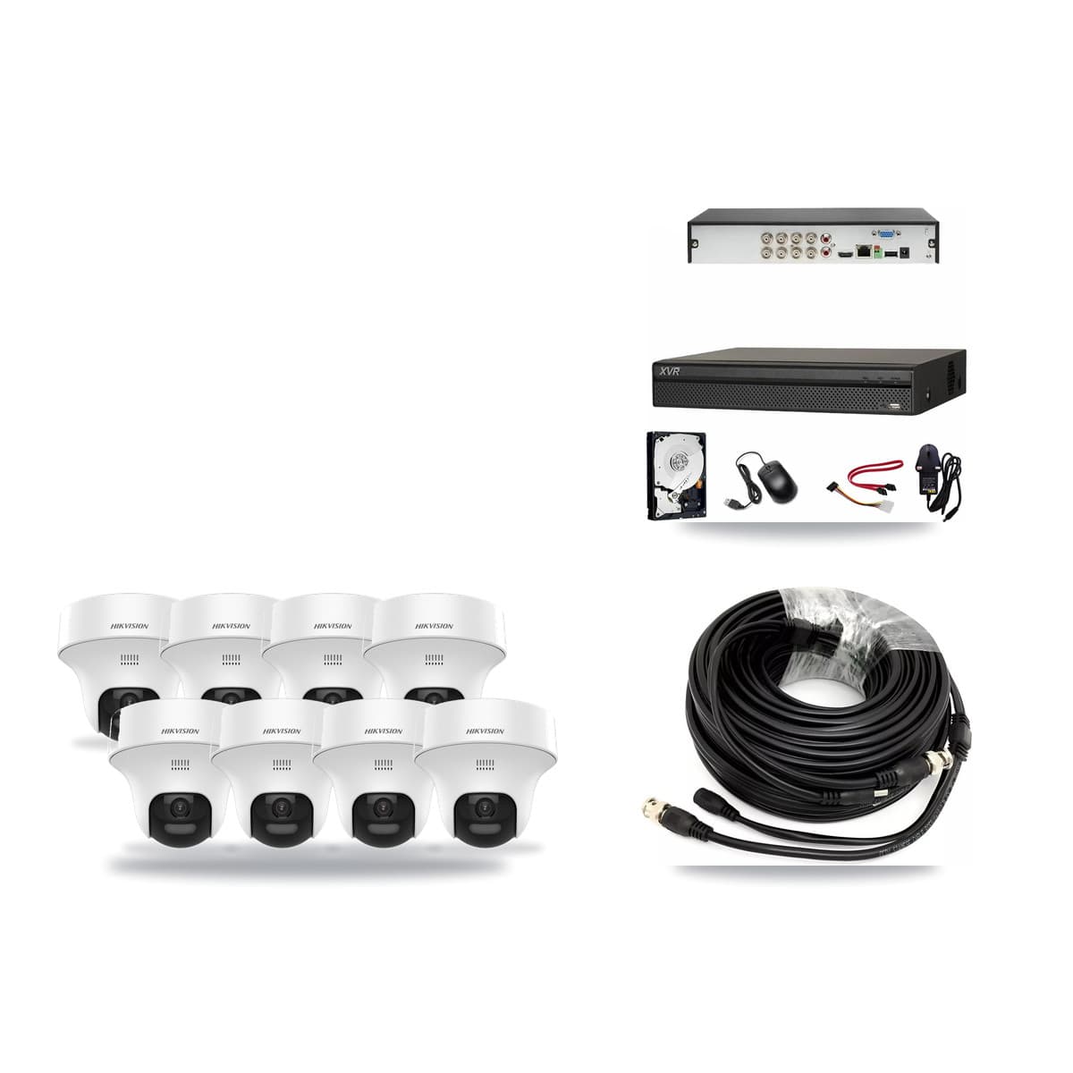 Hikvision & Dahua 8-Channel 5MP CCTV Kit — 8 DS-2CE70K0T Turret Cameras + 3TB Recording - Image 1