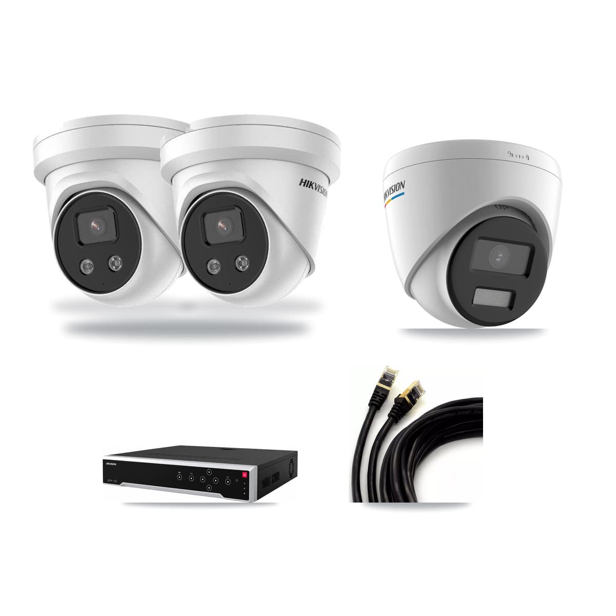 Hikvision 32-Channel 2MP – 5MP CCTV Kit — 1 2MP + 2 5MP Turret Cameras + 3TB Recording - Image 1
