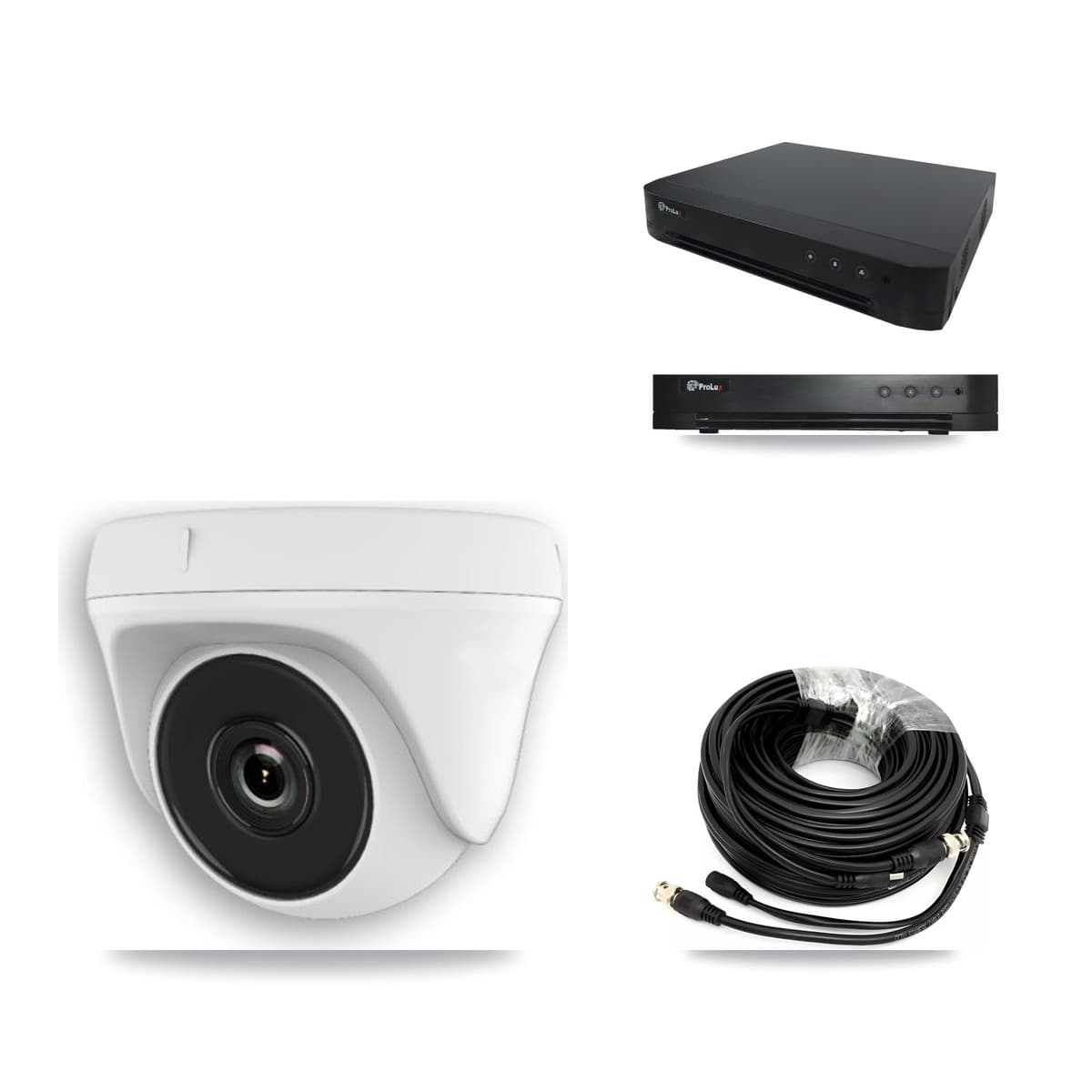 Prolux 16-Channel 2MP CCTV Kit — 4 Dome Cameras + 3TB Recording