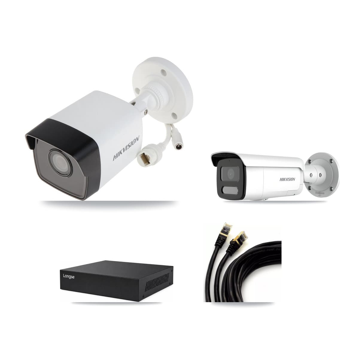 Hikvision & Longse 8-Channel 4MP – 5MP CCTV Kit — 6 5MP + 2 4MP Bullet Cameras + 8TB Recording