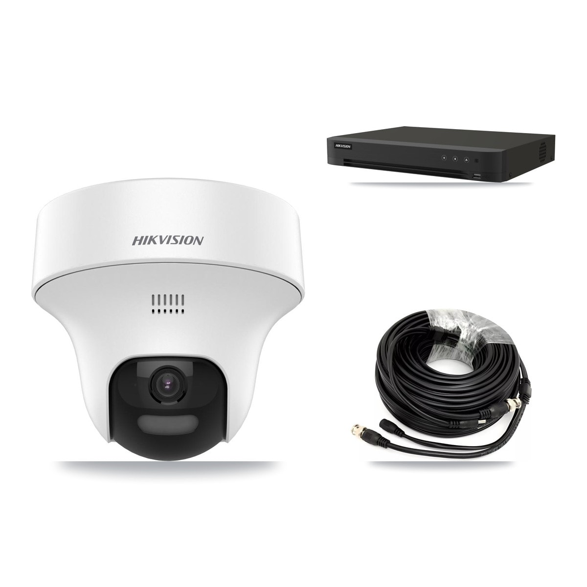 Hikvision IDS-7208HUHI-M1/XT 8-Channel DVR CCTV Kit — 7× DS-2CE70K0T-PTLTS 5MP Cameras + 10TB HDD