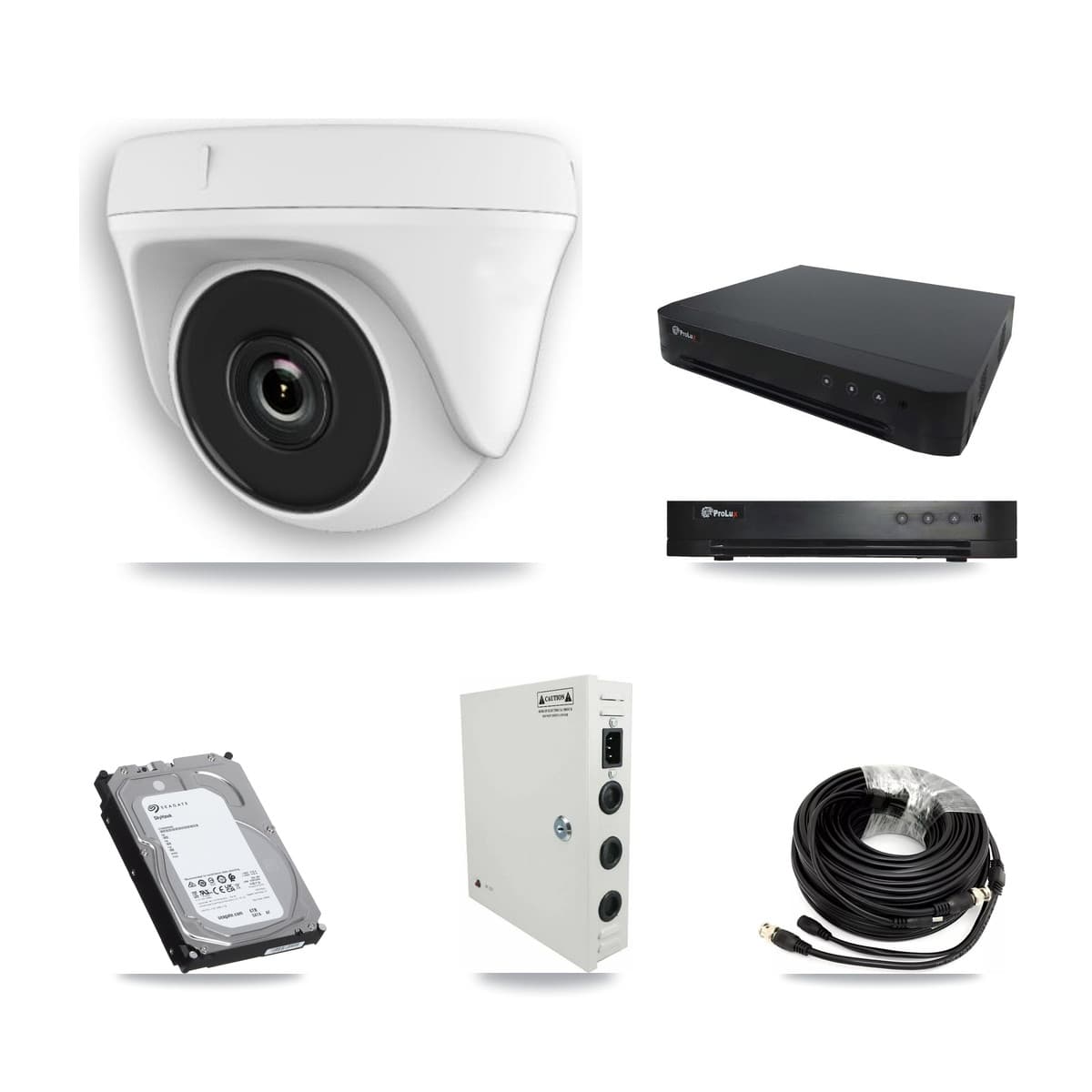 Prolux 16-Channel 2MP CCTV Kit — 12 Dome Cameras + 6TB Recording