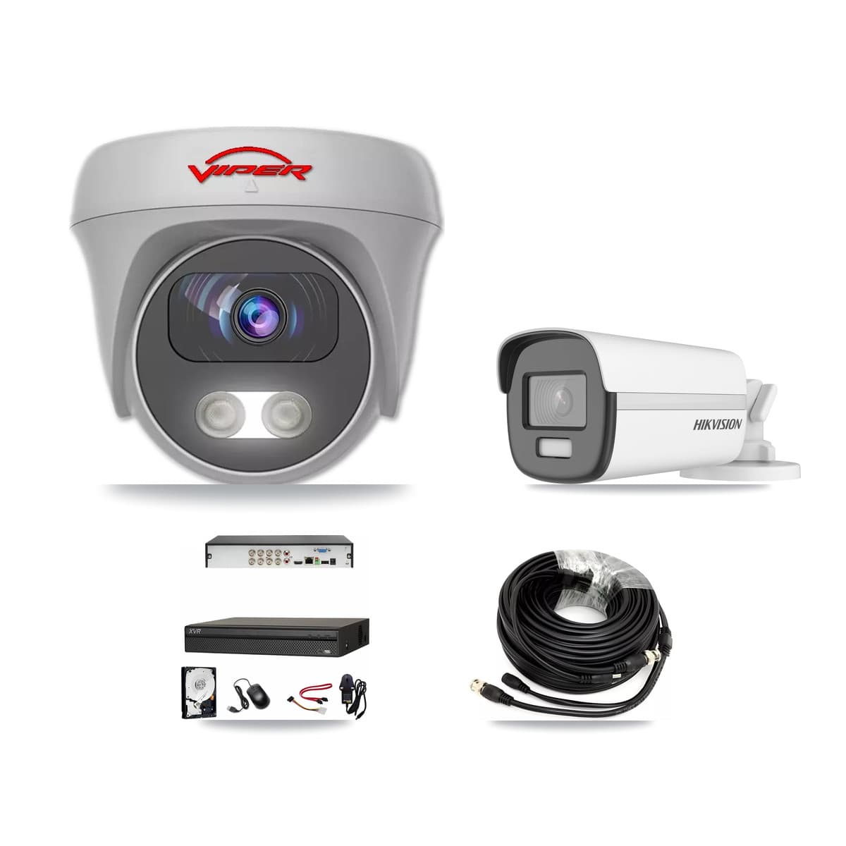8-Channel 5MP – 4K CCTV Kit — 1 4K Bullet + 4 White 5MP Cameras + 8TB Recording (XVR-3108AD Recorder) - Image 1
