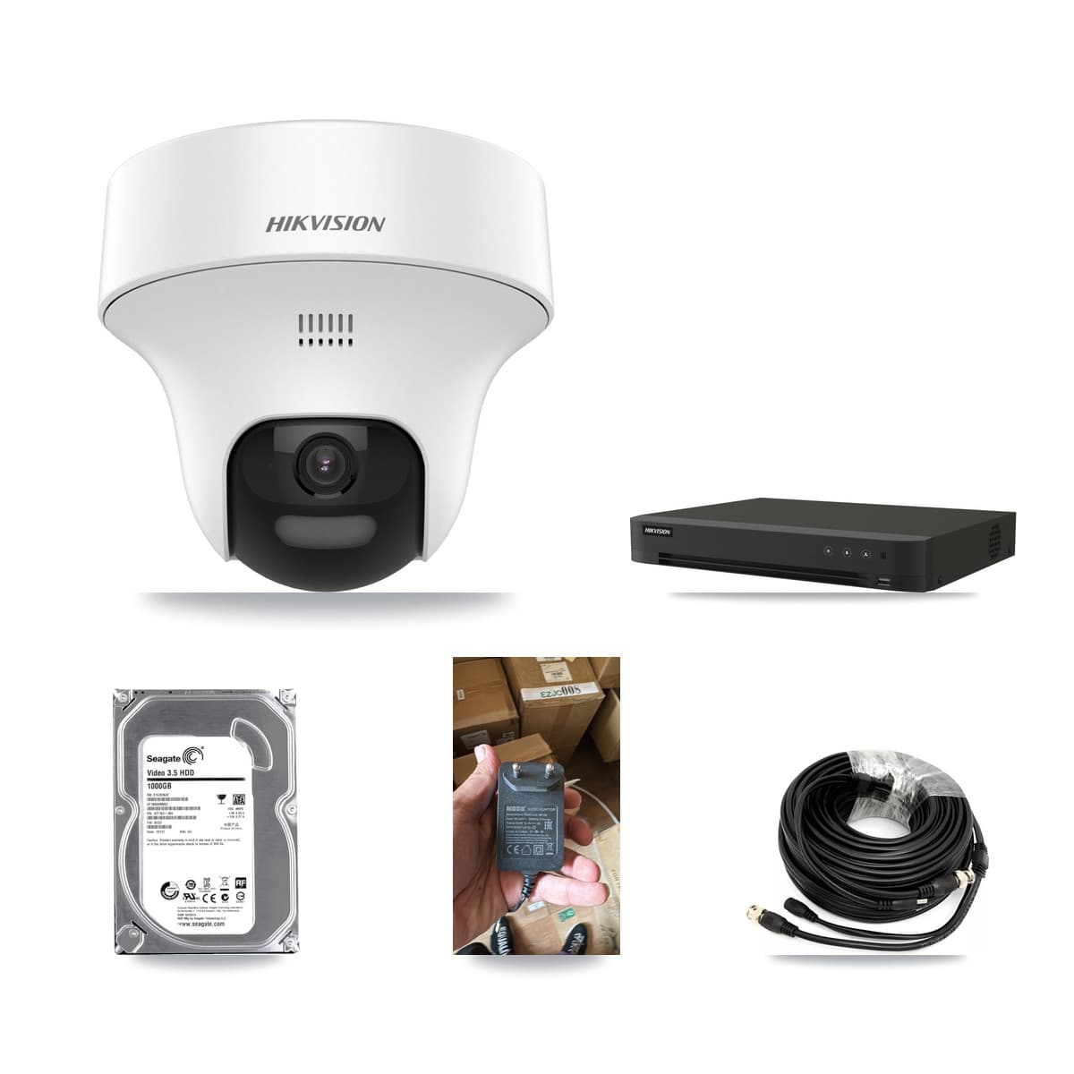 Hikvision 16-Channel 5MP CCTV Kit — 1 DS-2CE70K0T Turret Camera + 1TB Recording (IDS-7216HQHI Recorder) - Image 1