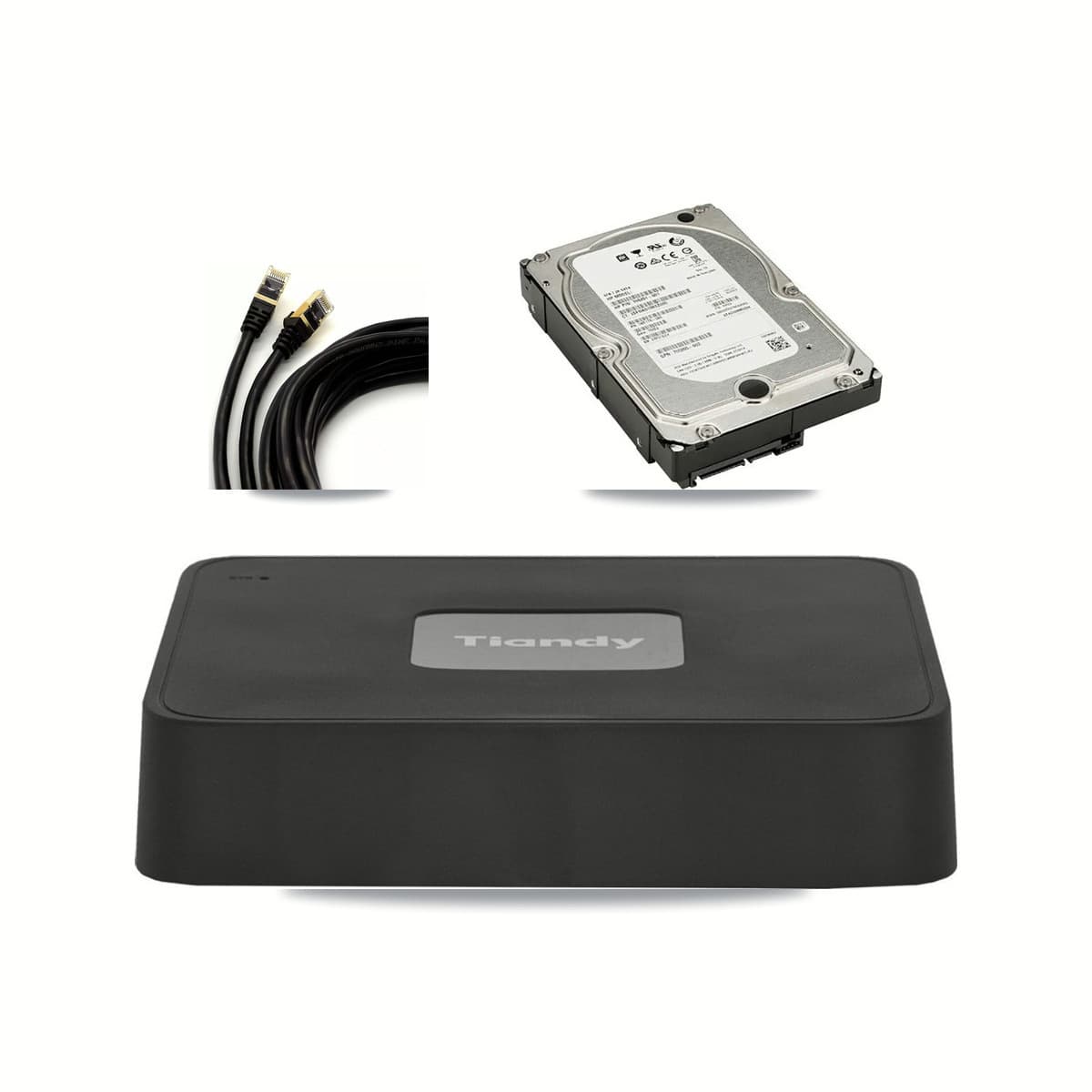 Tiandy 4-channel CCTV kit: 2 cameras (2× 5MP Dome), 5TB hard drive