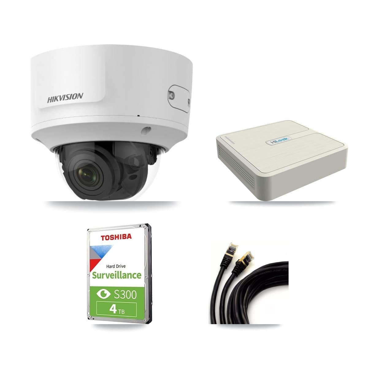 Hikvision & HiLook 8-Channel 2MP – 5MP CCTV Kit — 4 2MP + 1 5MP Dome Cameras + 4TB Recording - Image 1