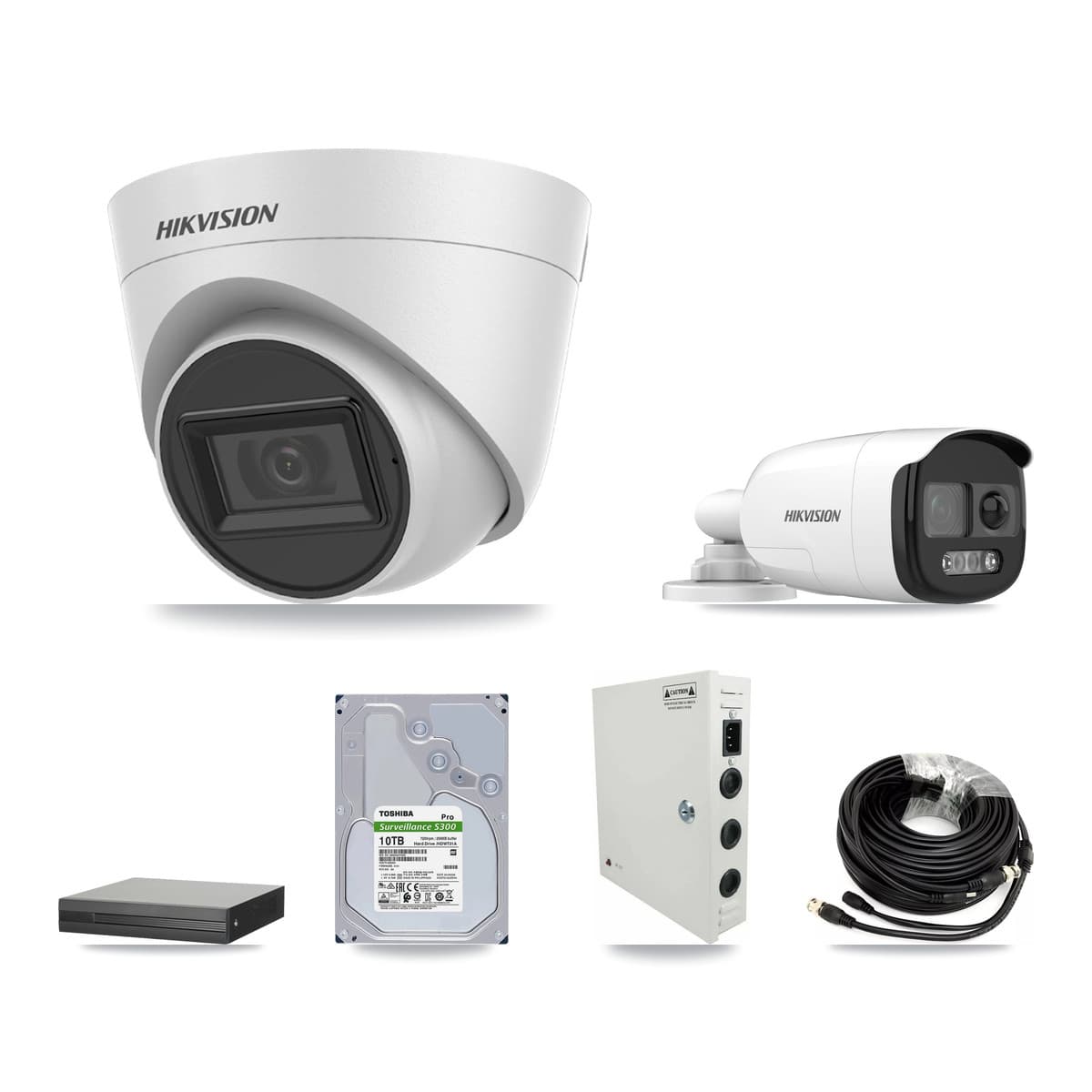 Hikvision 16-Channel 5MP CCTV Kit — 1 Bullet + 15 Turret Cameras + 10TB Recording - Image 1