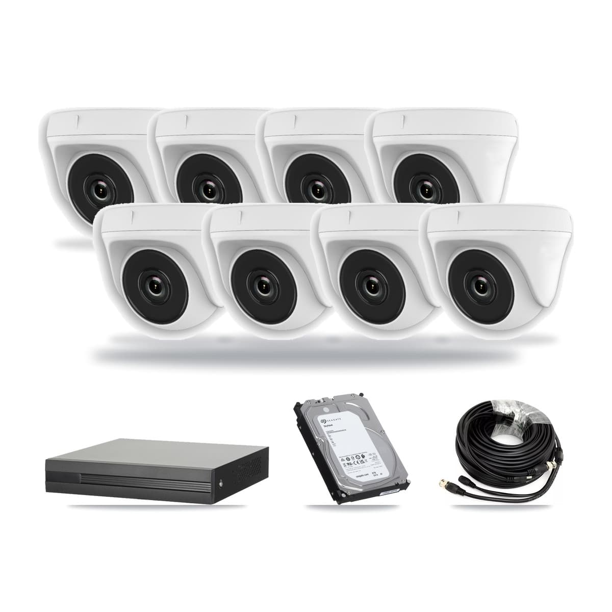 16-Channel 2MP CCTV Kit — 8 Dome Cameras + 6TB Recording - Image 1