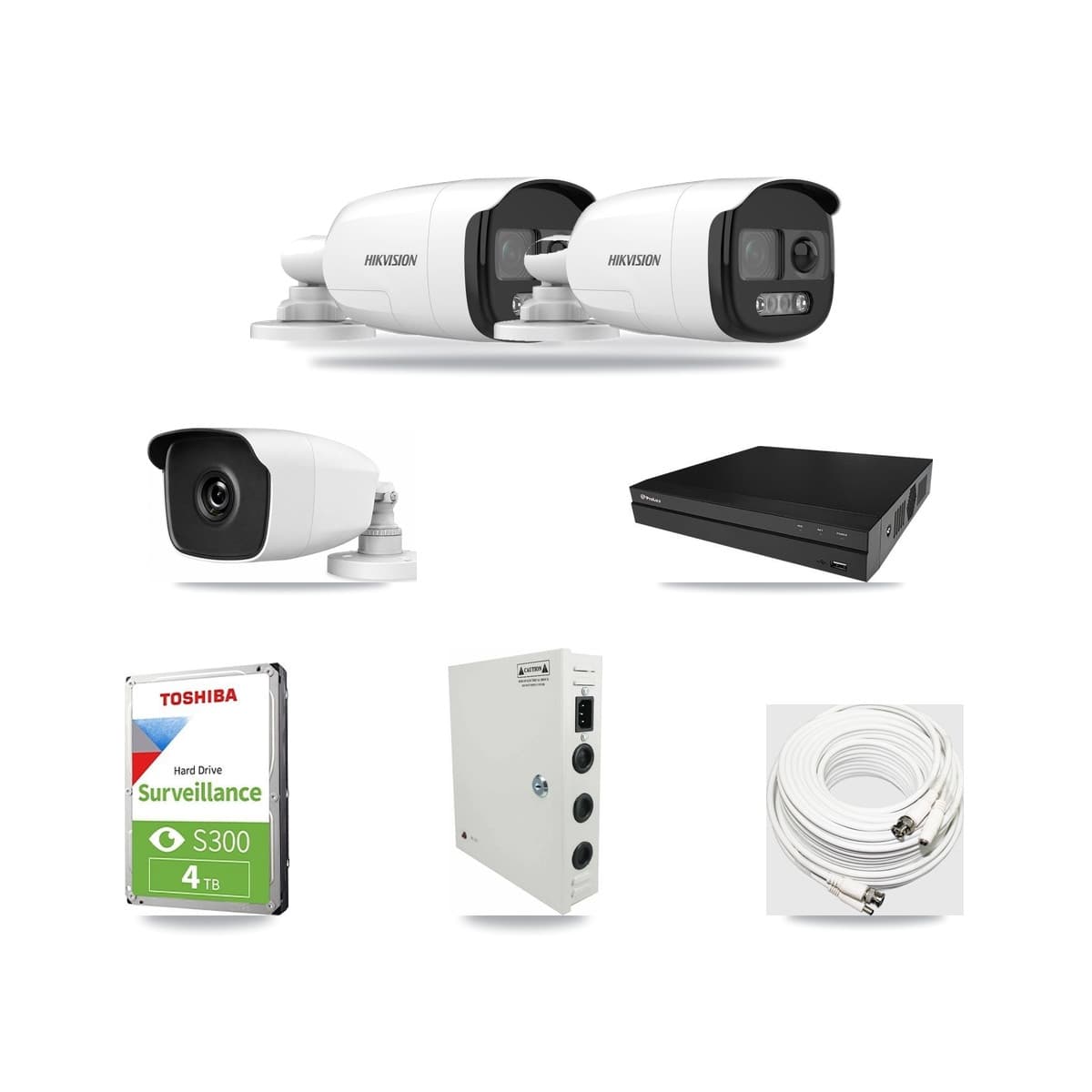 8-Channel 3MP – 5MP CCTV Kit — 2 5MP + 1 3MP Bullet Cameras + 4TB Recording (PXD-5208AN Recorder) - Image 1