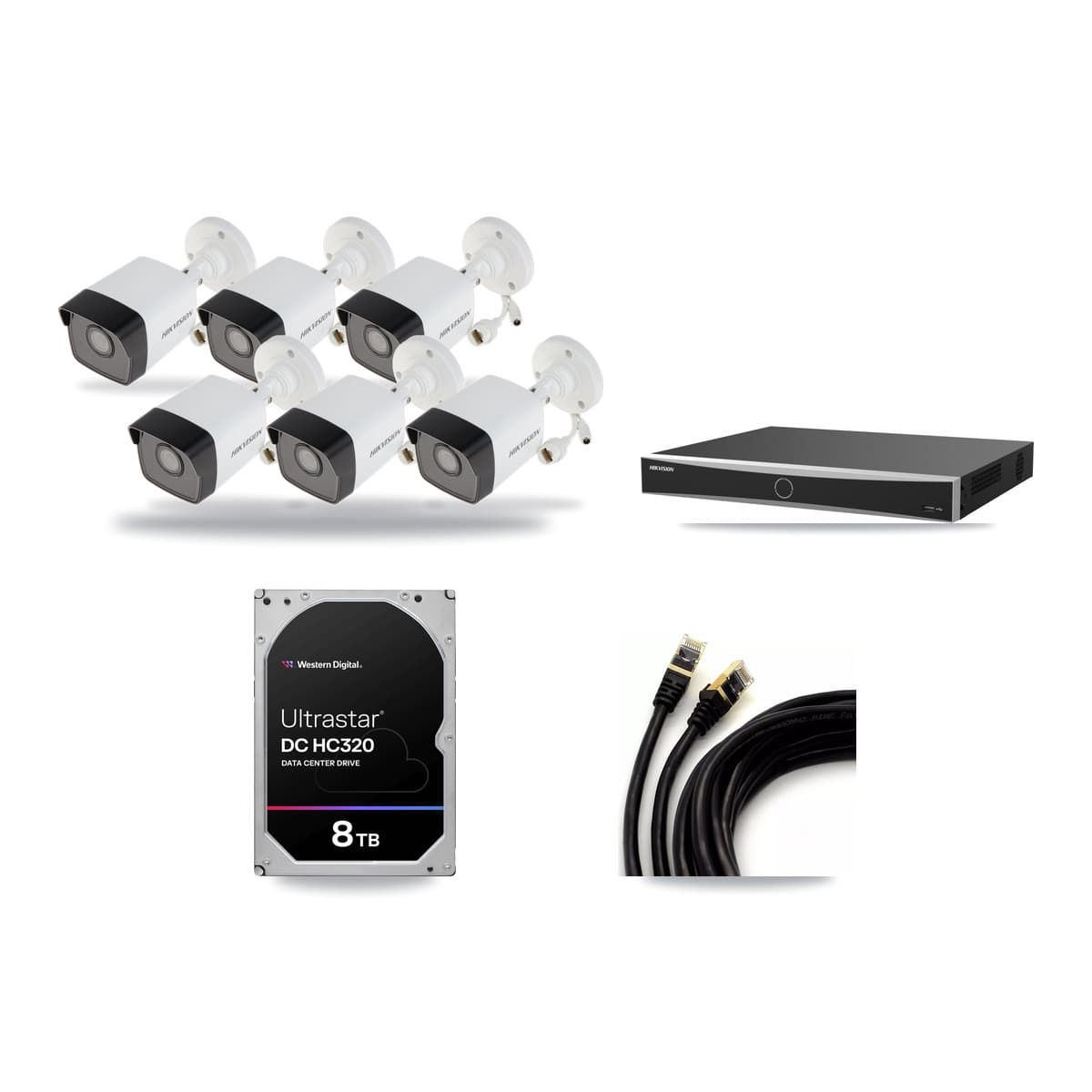 Hikvision 16-Channel 5MP CCTV Kit — 6 Bullet Cameras + 8TB Recording (DS-7616NXI Recorder) - Image 1
