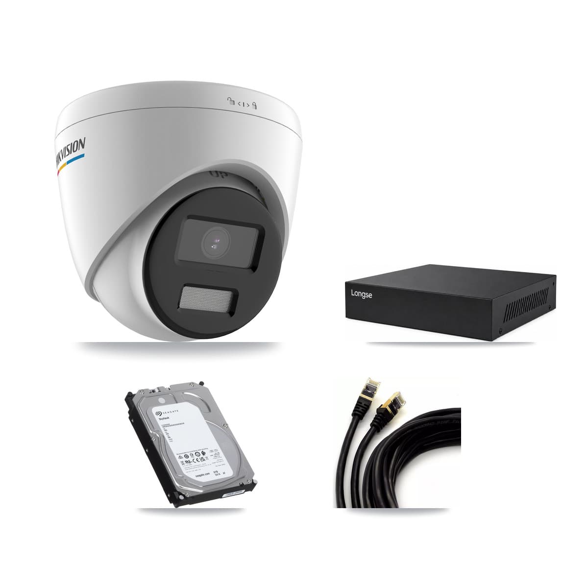Hikvision & Longse 8-Channel 2MP CCTV Kit — 8 Turret Cameras + 6TB Recording