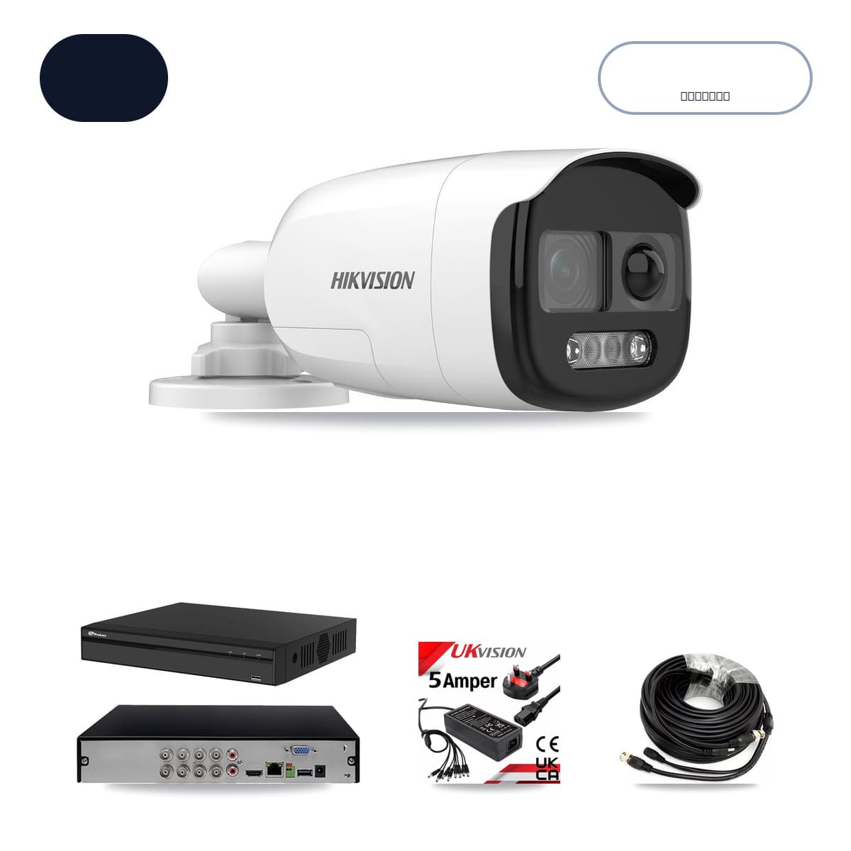 Hikvision & Prolux 8-Channel 5MP CCTV Kit — 6 Bullet Cameras + 6TB Recording (PXD-5108HS Recorder)