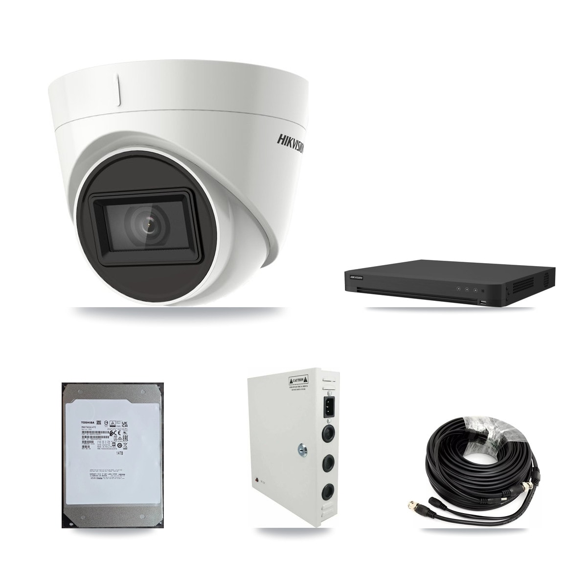 Hikvision 16-Channel 4K CCTV Kit — 9 DS-2CE78U1T Turret Cameras + 14TB Recording