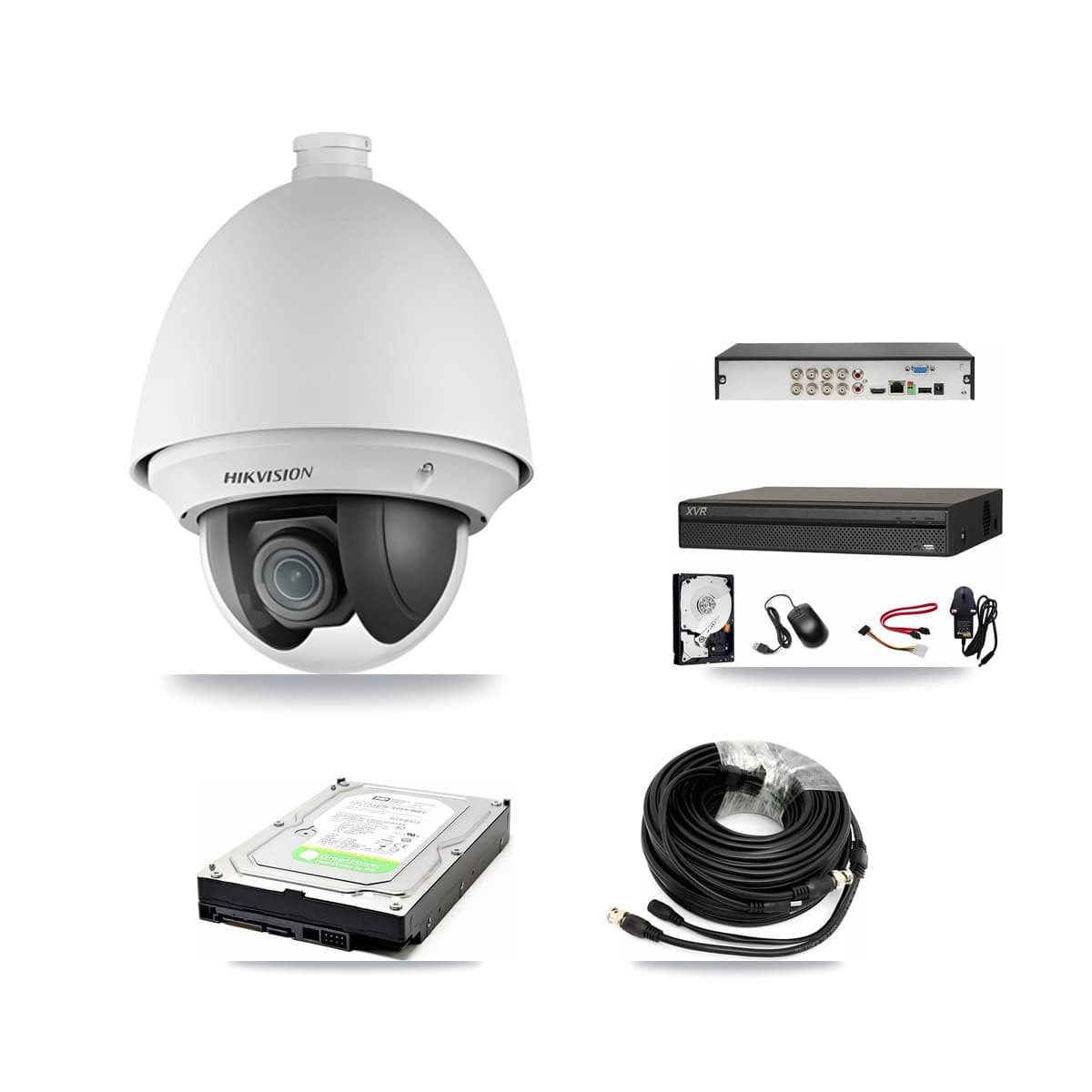 Hikvision & Dahua 8-Channel 2MP CCTV Kit — 2 PTZ Cameras + 1TB Recording (XVR-3108AD Recorder)