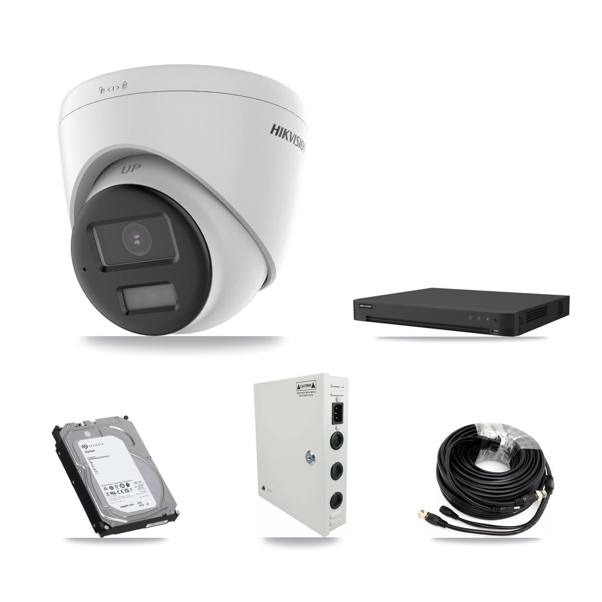 Hikvision 16-Channel 5MP CCTV Kit — 11 DS-2CE78K0T + 1 DS-2CE78K0T Turret Cameras + 6TB Recording