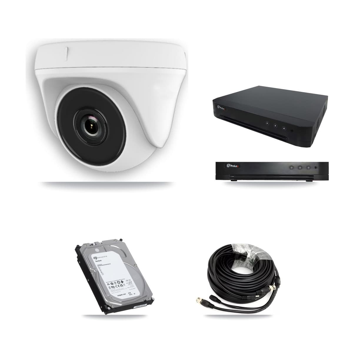 Prolux 16-Channel 2MP CCTV Kit — 8 Dome Cameras + 6TB Recording