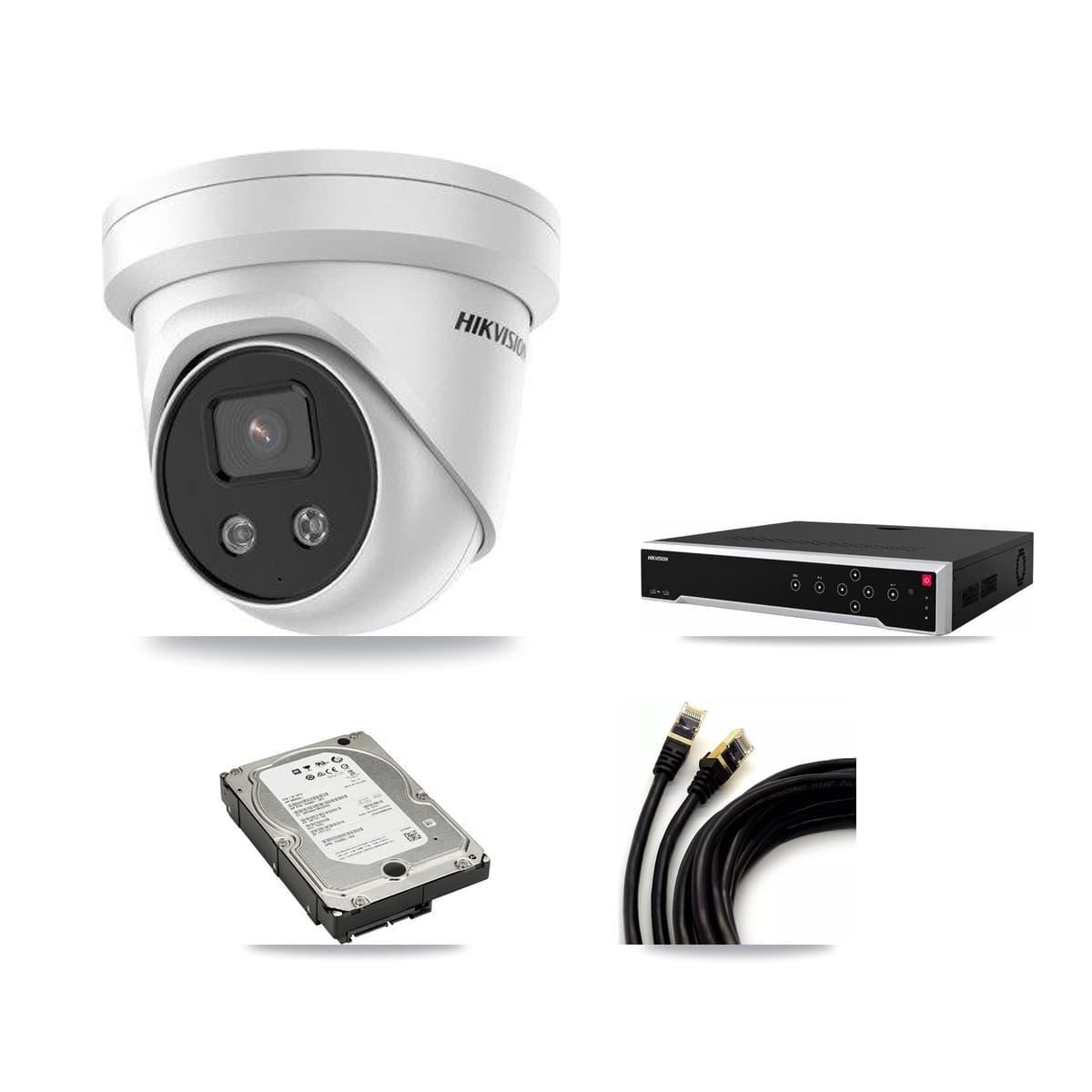 Hikvision 32-Channel 5MP CCTV Kit — 4 DS-2CD3356G2 Turret Cameras + 5TB Recording - Image 1