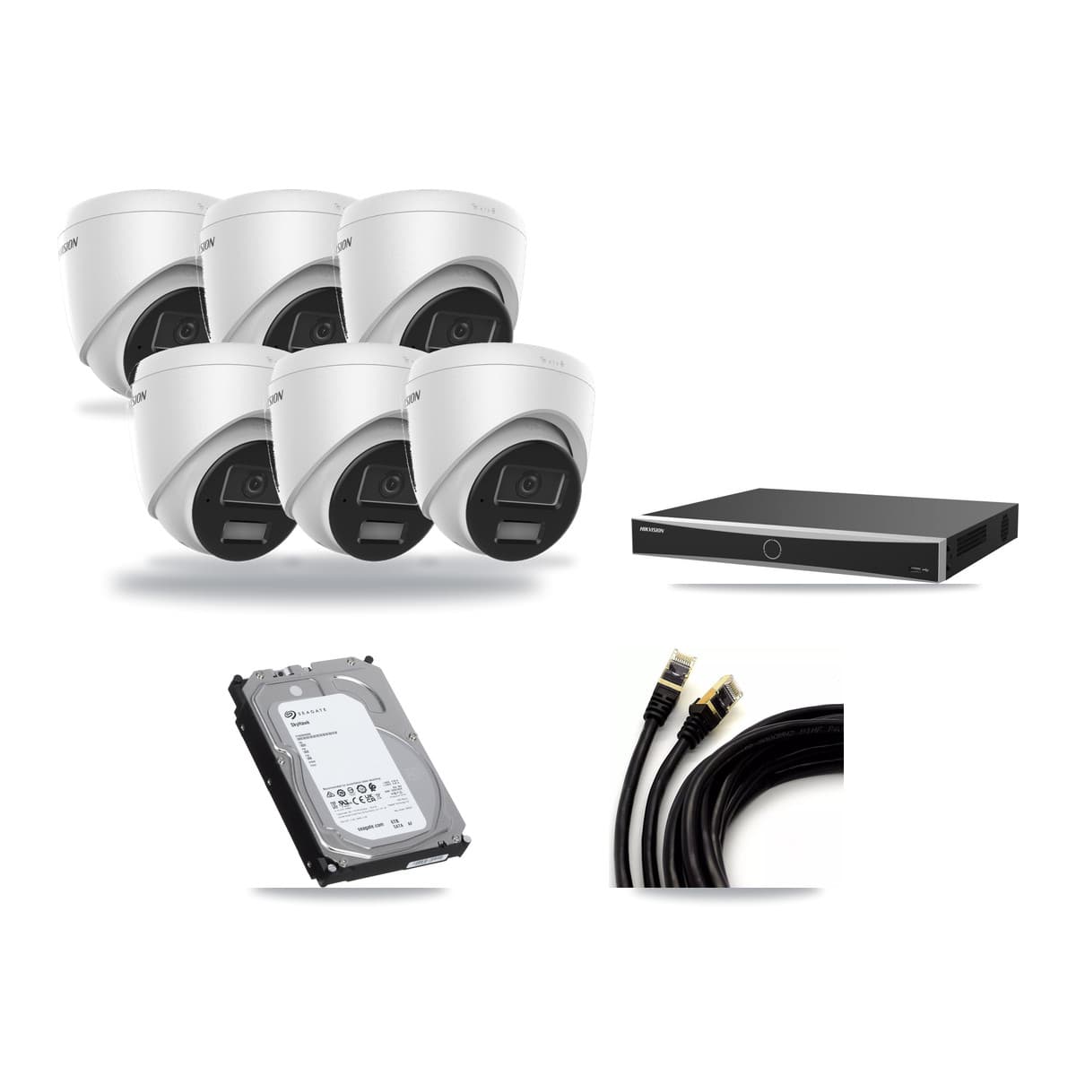 Hikvision 16-Channel 4MP CCTV Kit — 6 Turret Cameras + 6TB Recording - Image 1