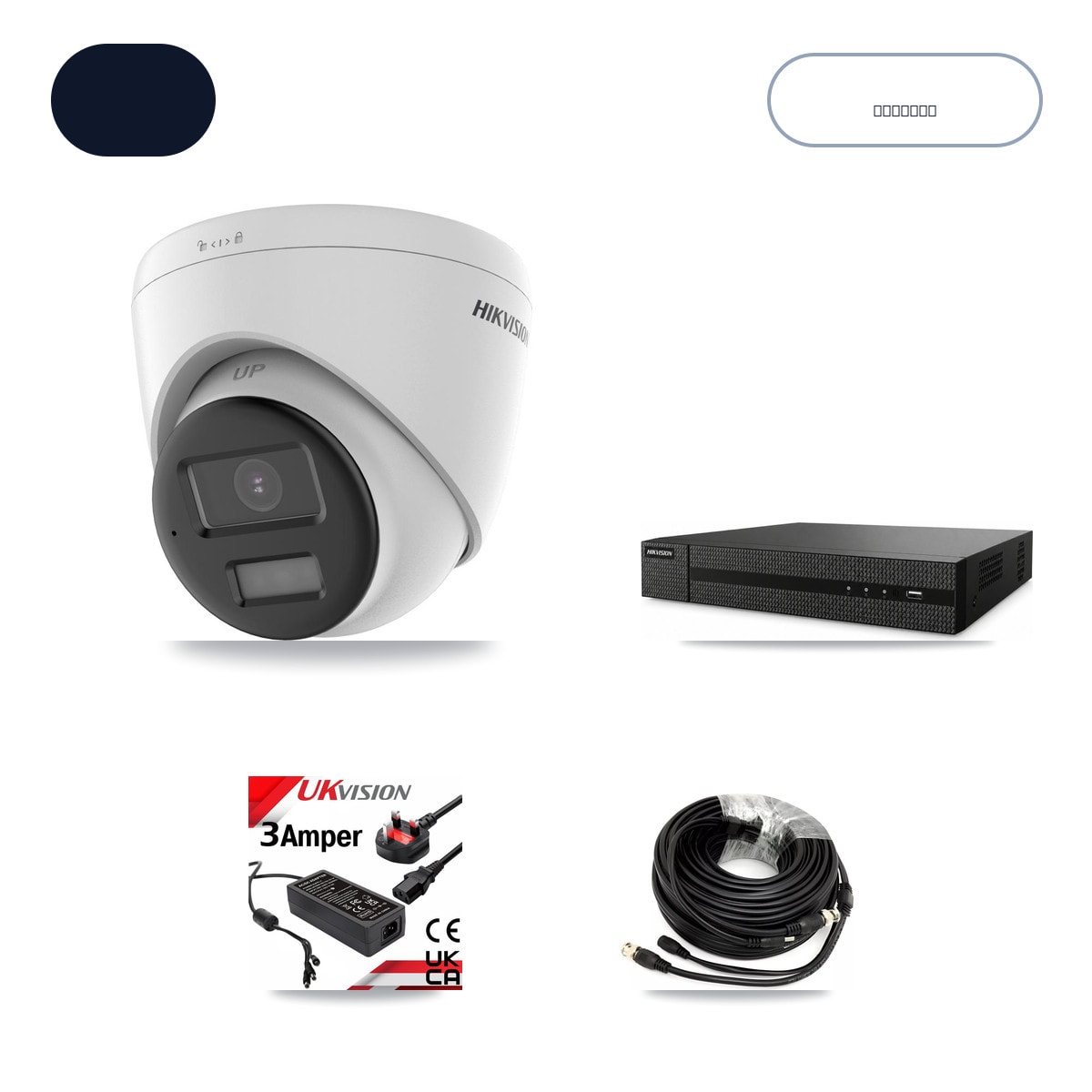 DVR-8CH-HYL8MP 8-Channel DVR CCTV Kit — 3× Hikvision DS-2CE78K0T-LPTS 5MP Cameras + 6TB HDD