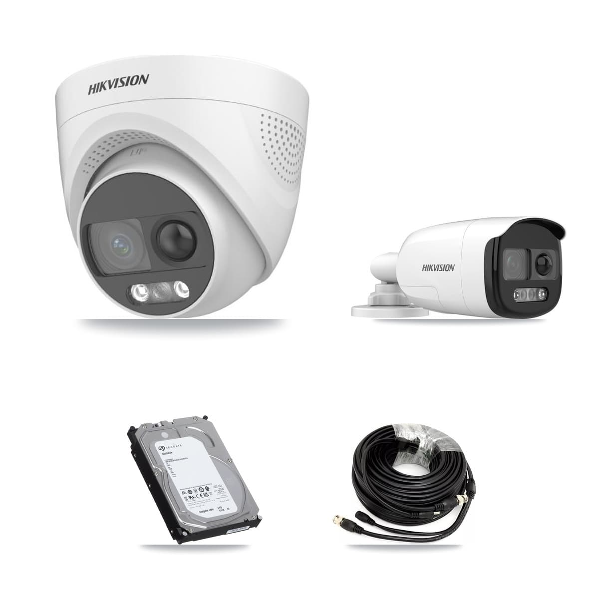 Hikvision 32-Channel 5MP CCTV Kit — 2 DS-2CE12KF3T Bullet + 6 DS-2CE72KF3T Turret Cameras + 2× 6TB Recording - Image 1