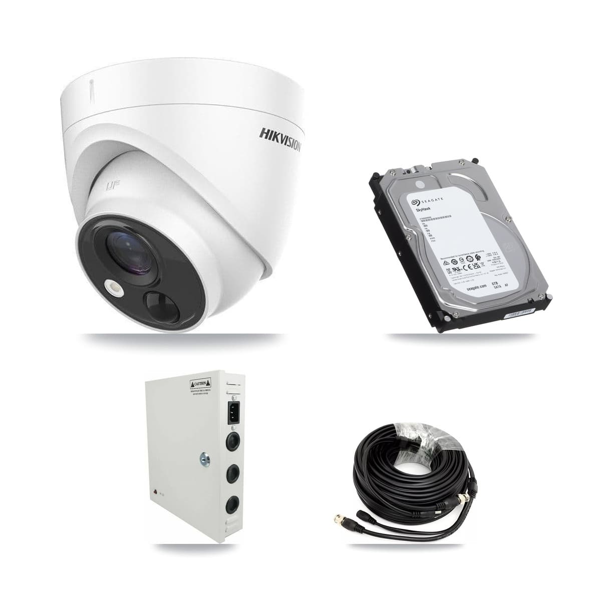 Hikvision 32-Channel 5MP CCTV Kit — 19 DS-2CE71H0T Turret Cameras + 3× 6TB Recording