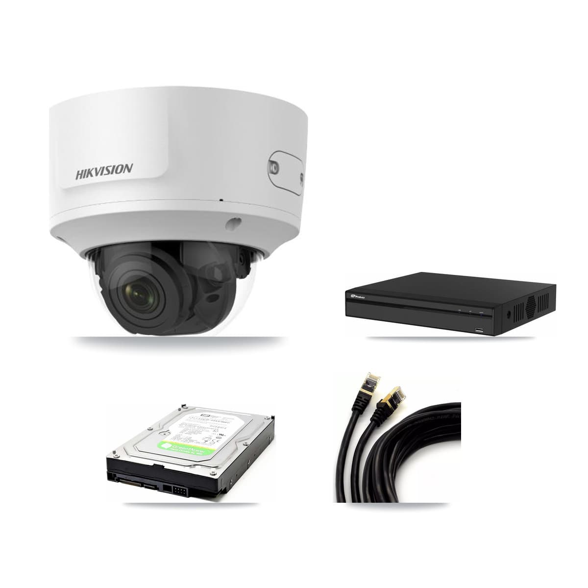 Hikvision & Prolux 4-Channel 2MP CCTV Kit — 2 Dome Cameras + 1TB Recording