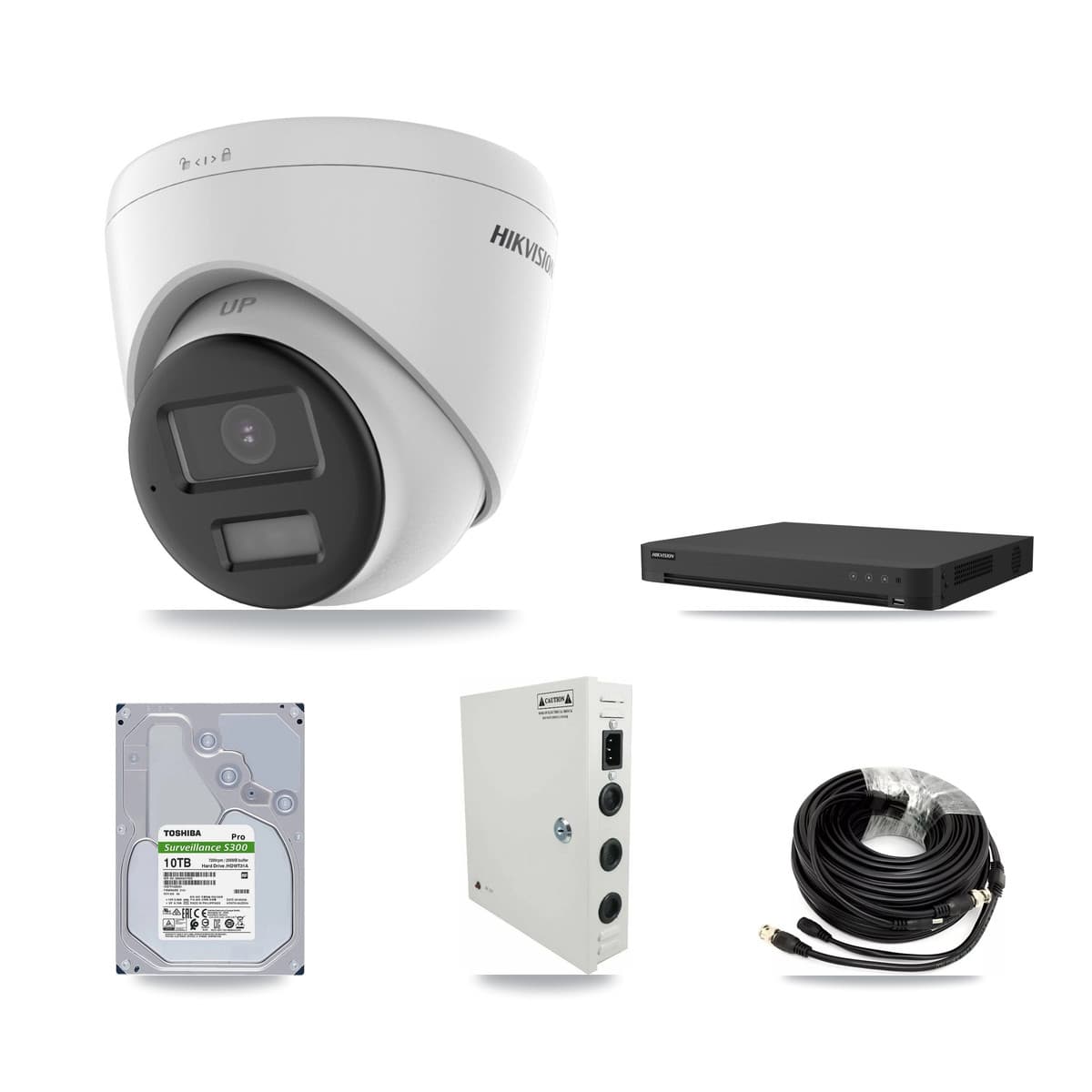 Hikvision 16-Channel 4K CCTV Kit — 16 DS-2CE78U0T Turret Cameras + 10TB Recording