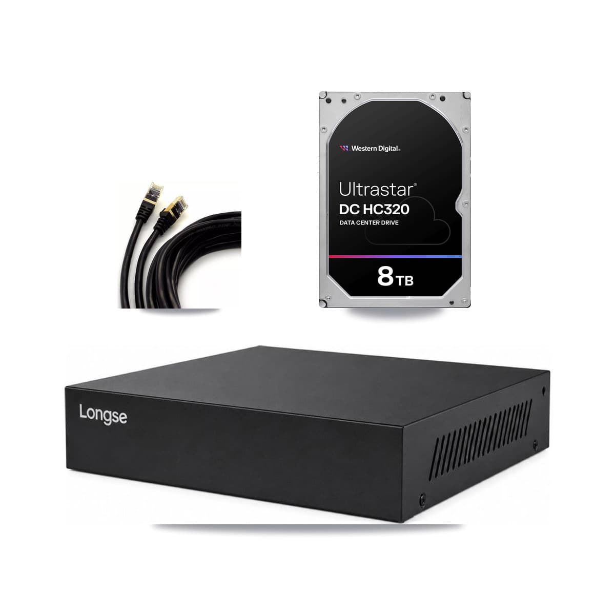 Longse 8-channel CCTV kit: 8 cameras (8× 5MP Dome), 8TB hard drive
