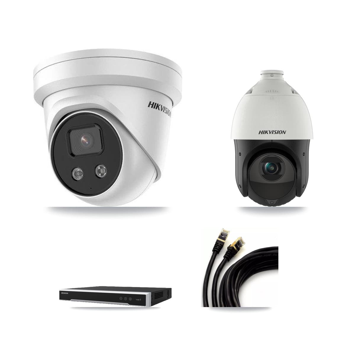 Hikvision 16-Channel 4MP – 5MP CCTV Kit — 1 5MP Turret + 1 4MP PTZ Cameras + 3TB Recording (DS-7616NI-M2 Recorder) - Image 1