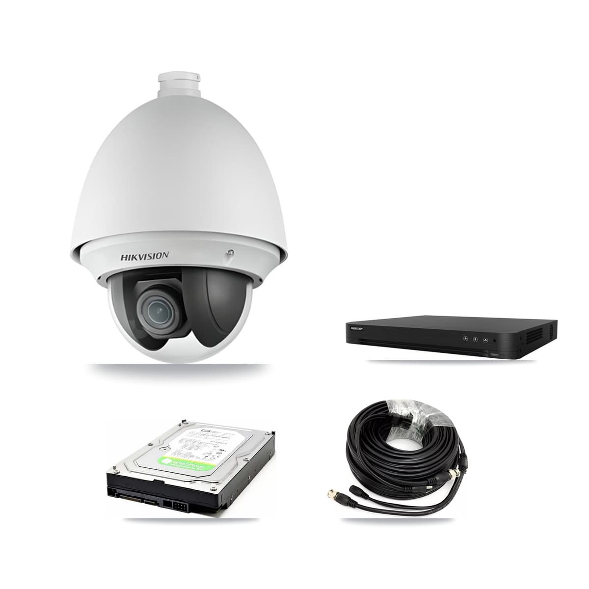 Hikvision 16-Channel 2MP CCTV Kit — 2 DS-2AE4225T PTZ Cameras + 1TB Recording (DS-7216HGHI Recorder) - Image 1